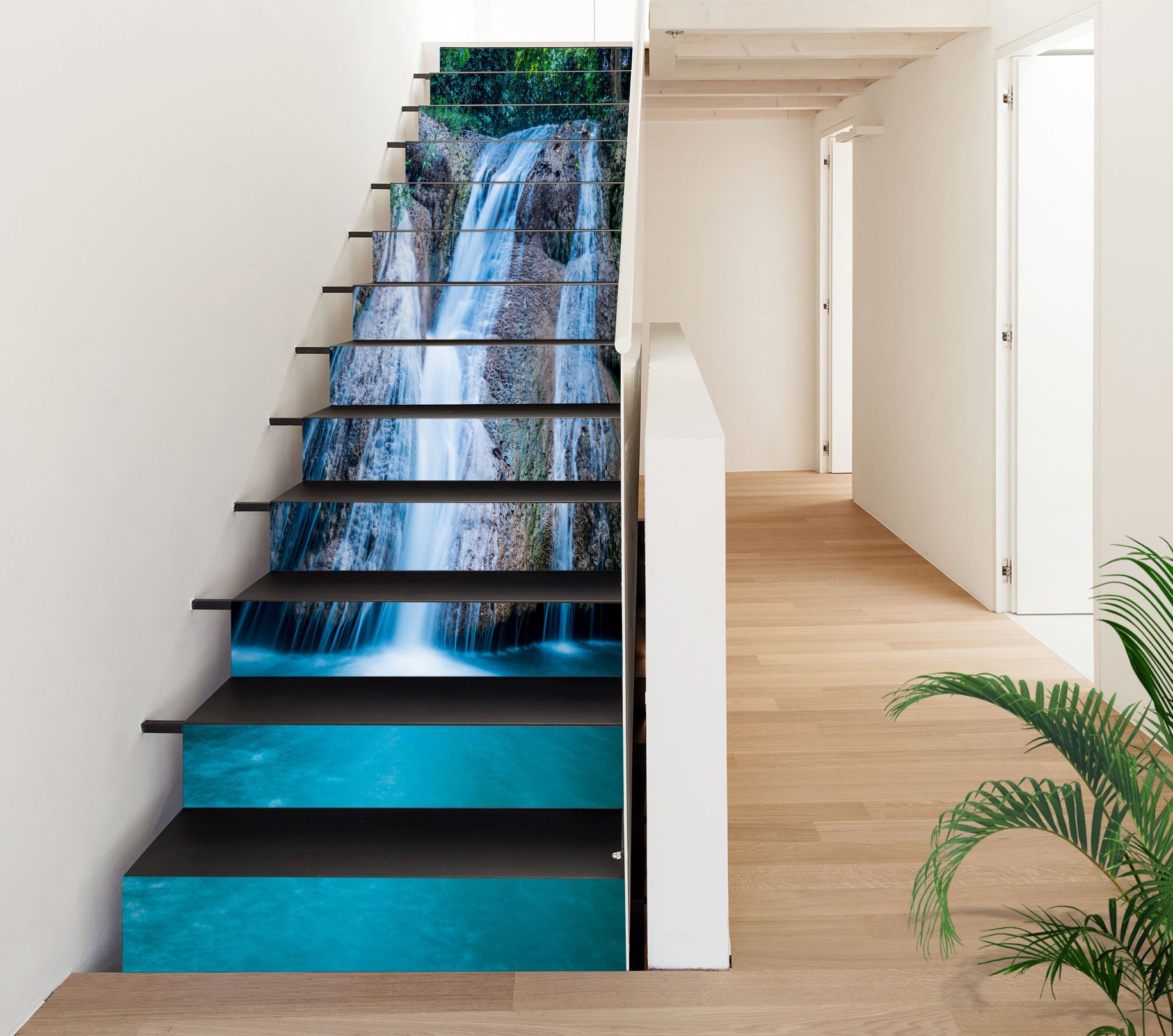 3D Qingliang Mountain Waterfall 403 Stair Risers