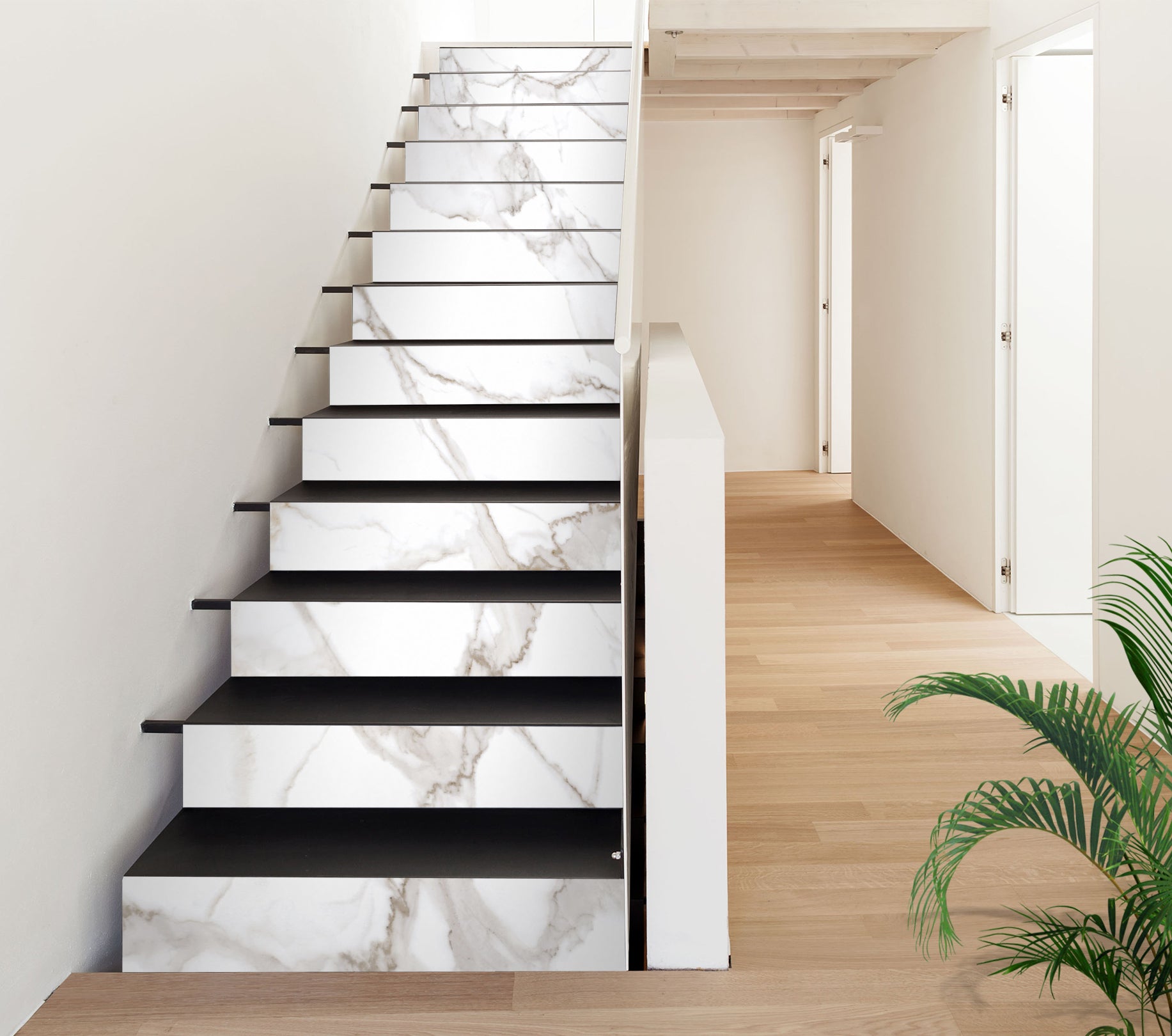 3D White Split Texture 483 Stair Risers