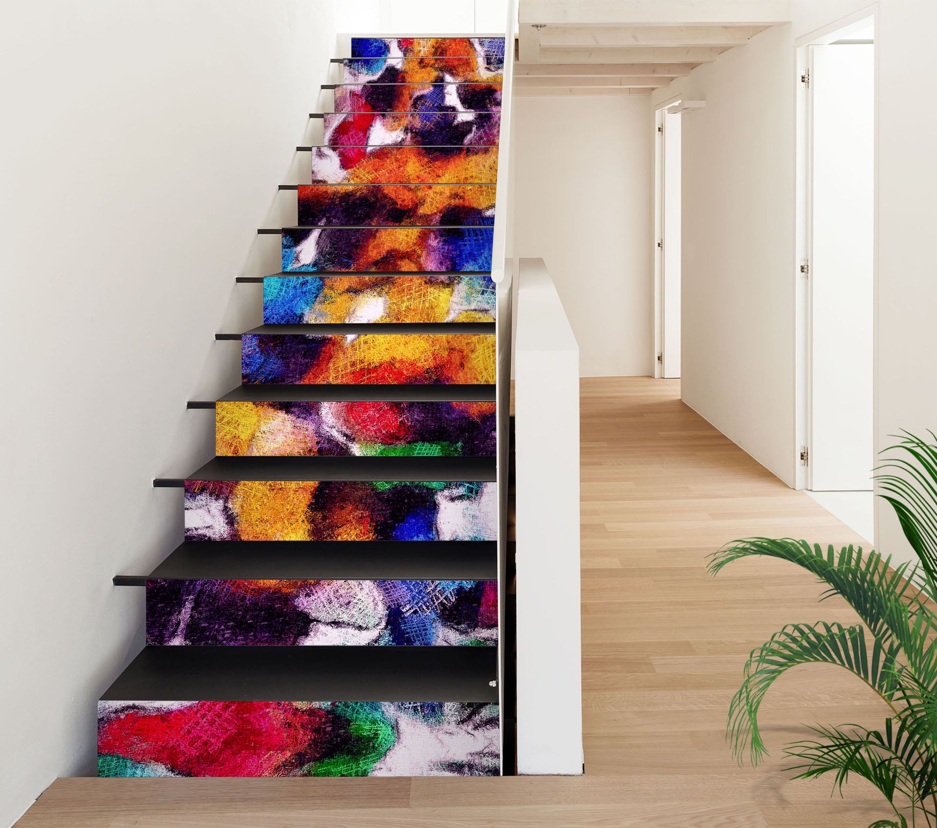3D Colorful Stacked Arrangement 550 Stair Risers