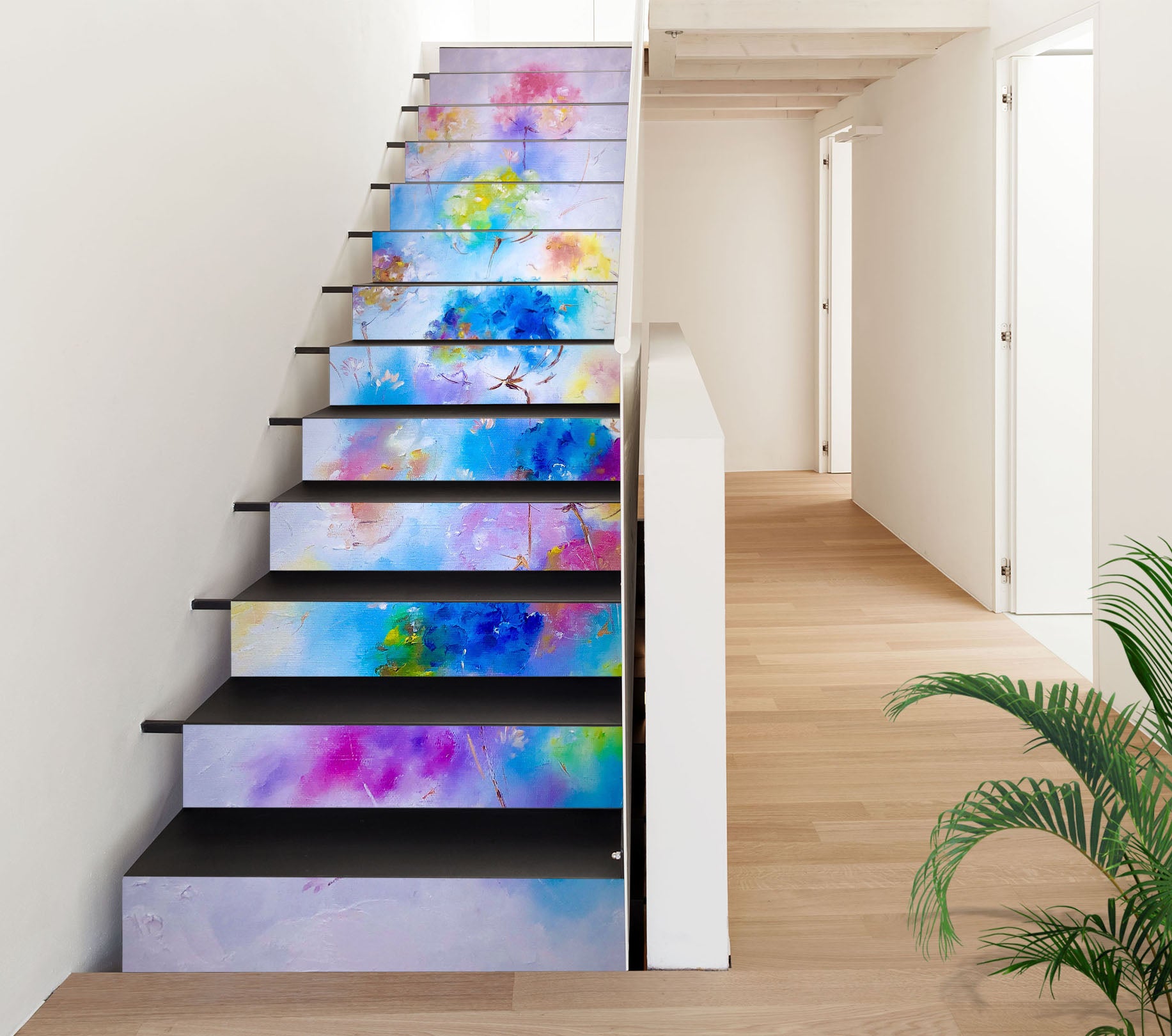 3D Colorful Flowers 2199 Skromova Marina Stair Risers
