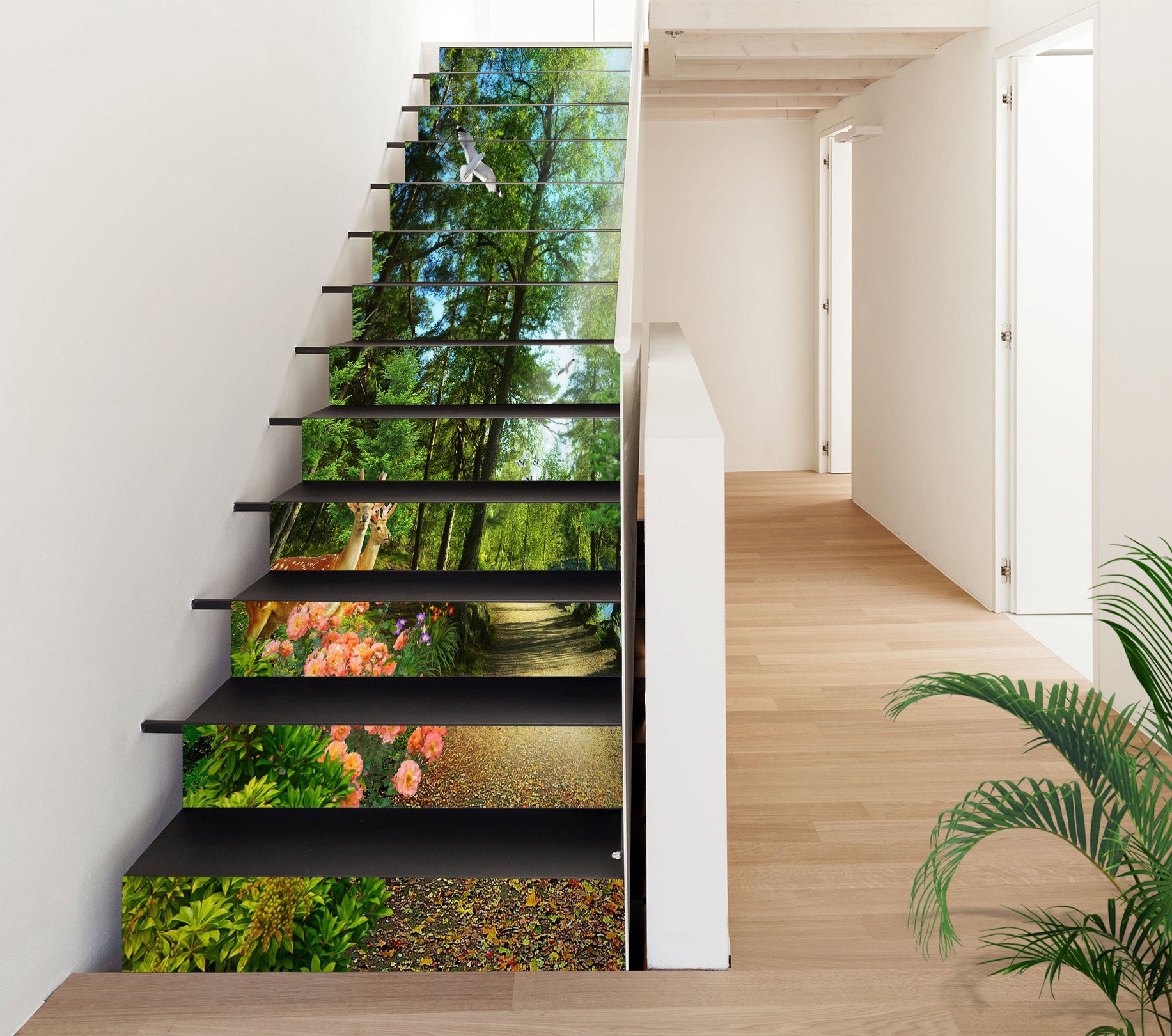 3D Deer In The Woods 047 Stair Risers