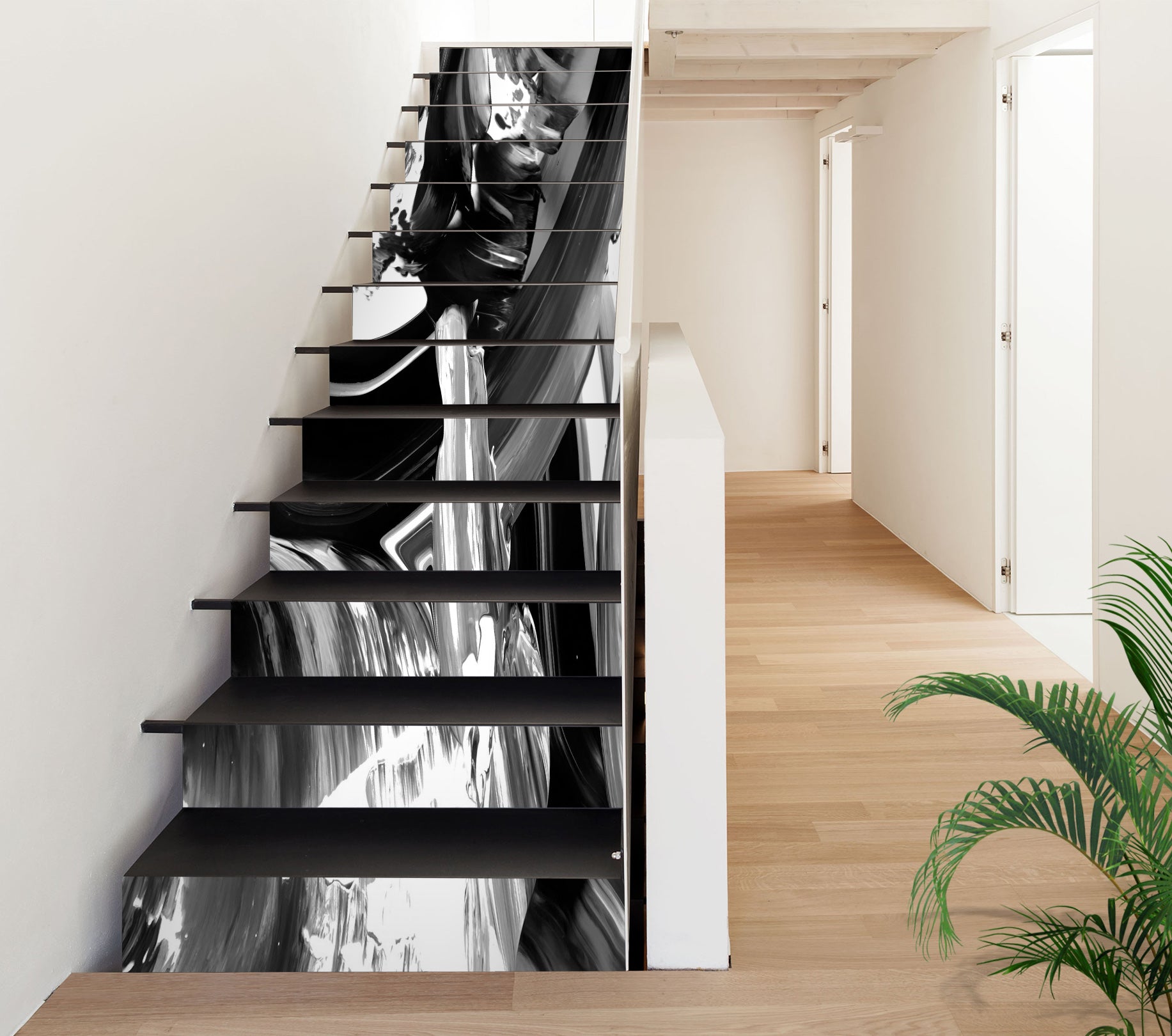 3D Black And White Parts 227 Stair Risers