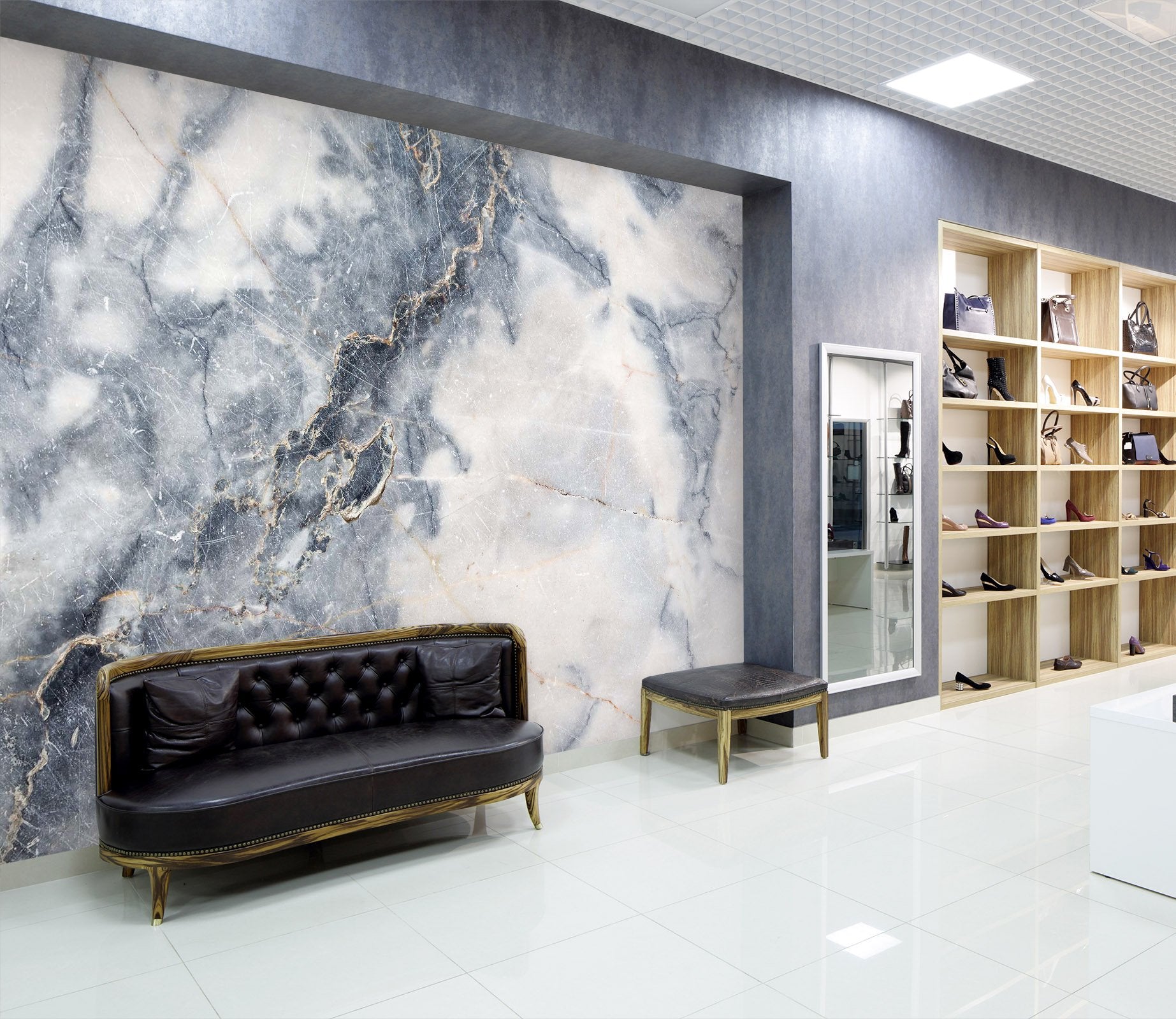 3D white and gray marble 18 Wall Murals Wallpaper AJ Wallpaper 2