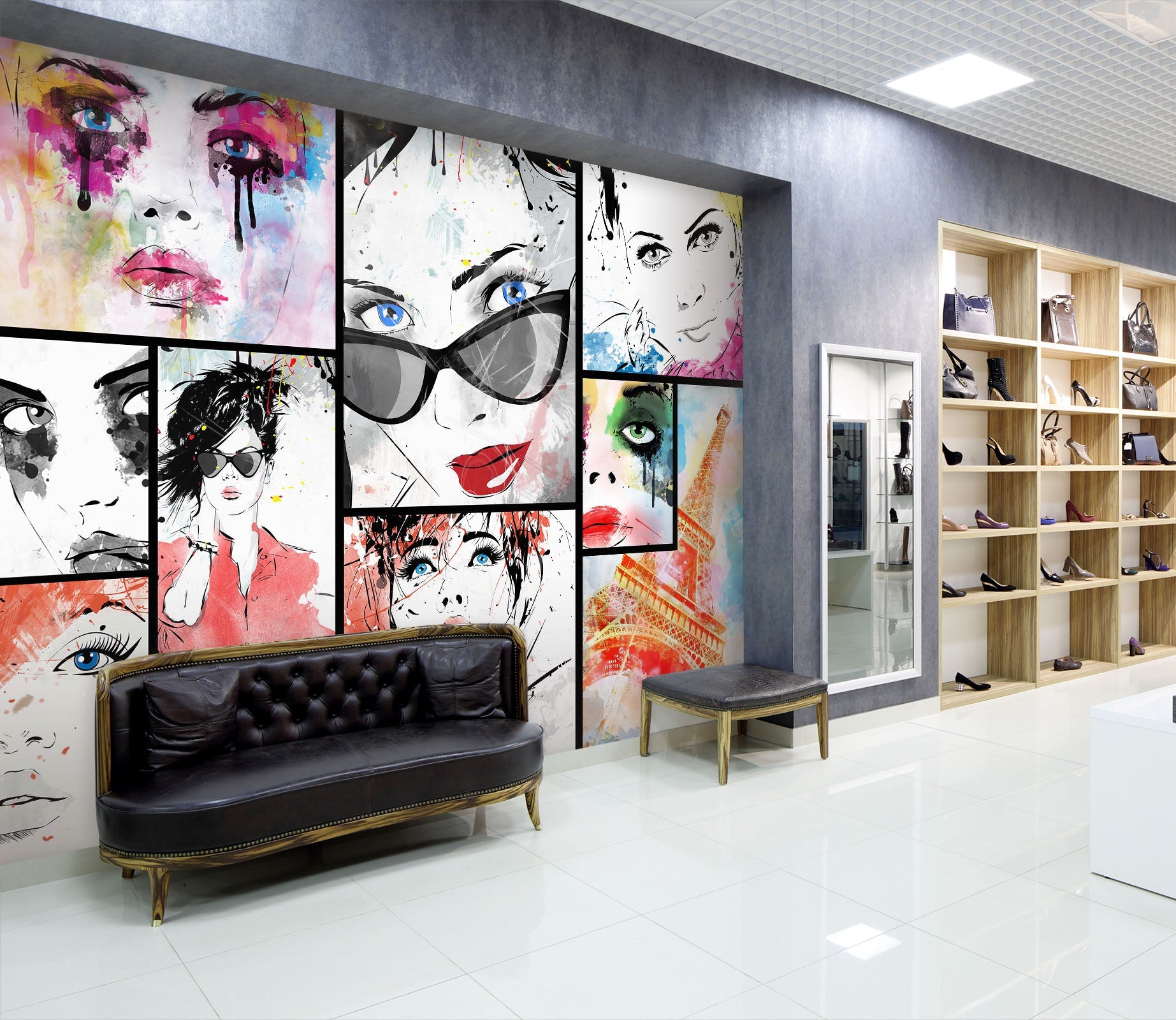 3D Sunglasses Woman 132 Wall Murals Wallpaper AJ Wallpaper 2