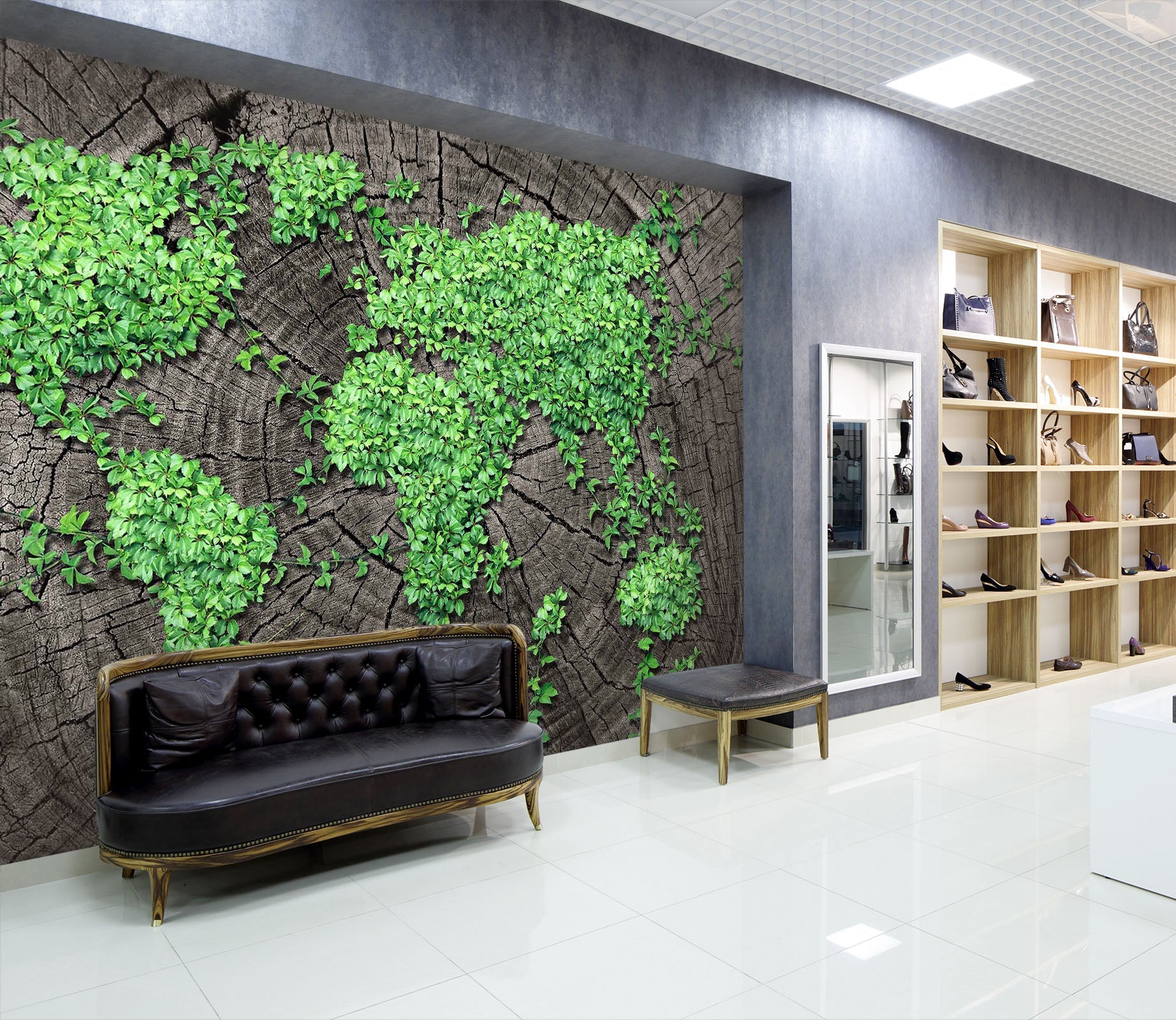 3D Stump Leaves 111 Wall Murals Wallpaper AJ Wallpaper 2