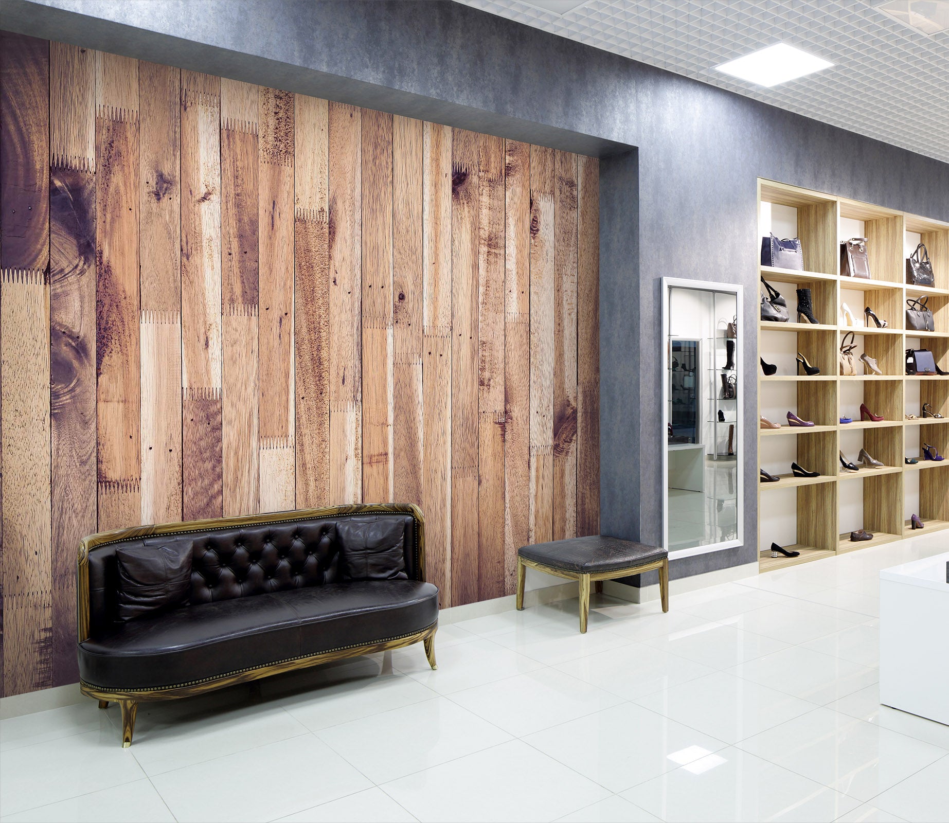 3D Smooth Wood 119 Wall Murals