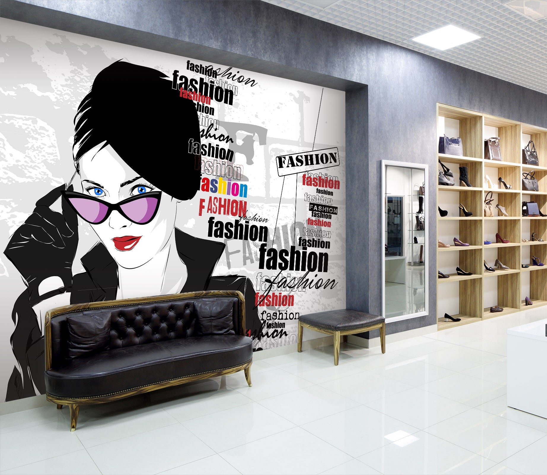3D Glasses Woman 115 Wall Murals Wallpaper AJ Wallpaper 2