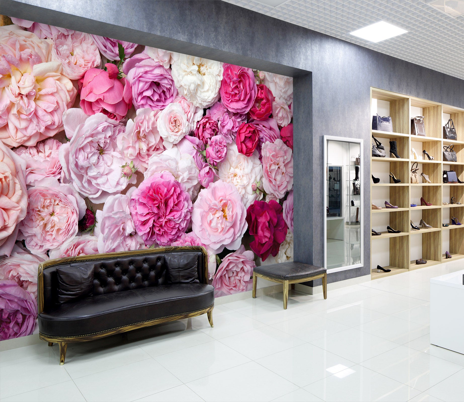 3D Pink Flower Sea 132 Wall Murals