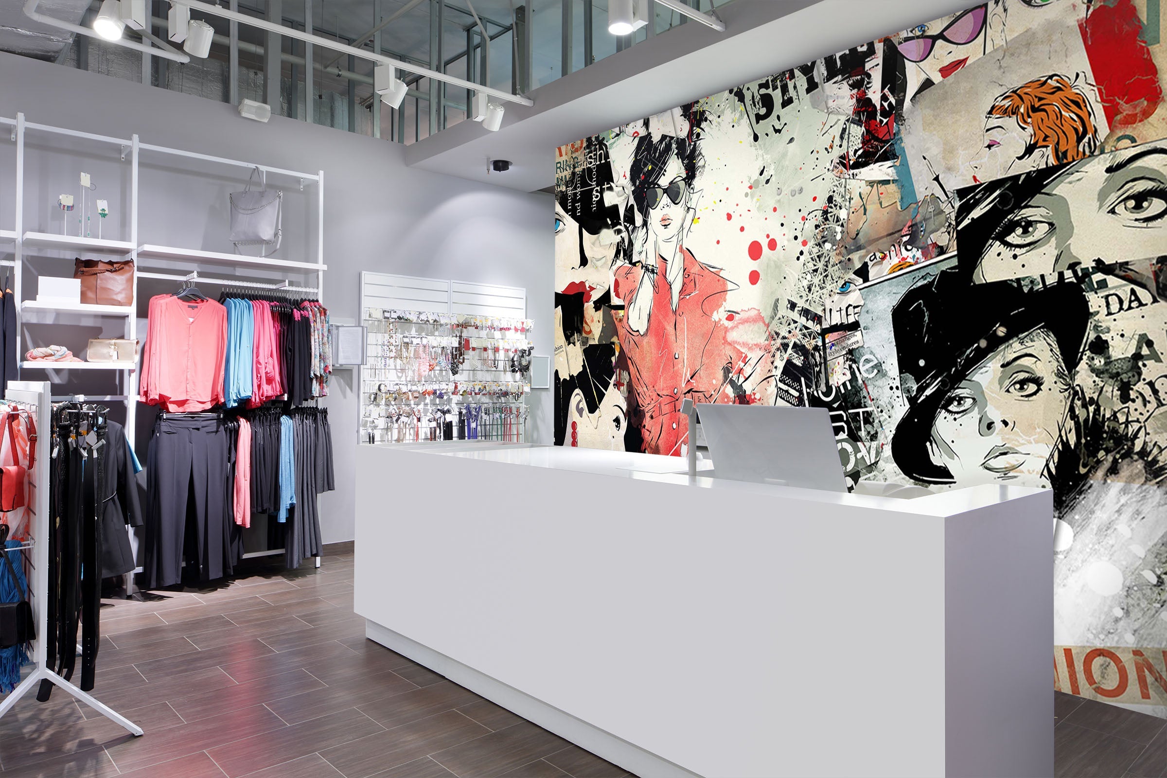 3D Woman Sunglasses Hat 137 Wall Murals Wallpaper AJ Wallpaper 2