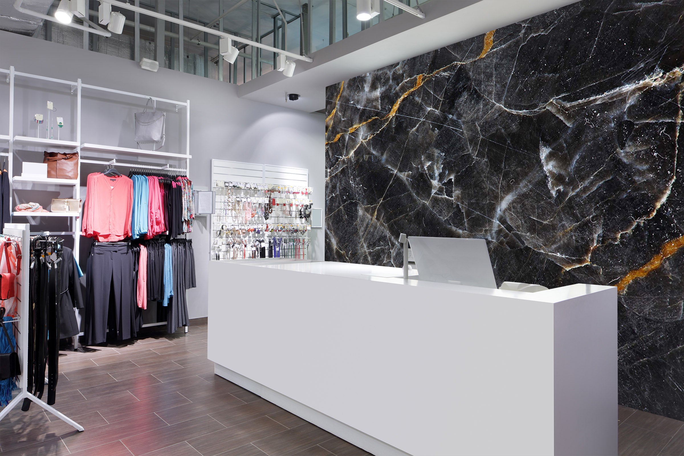 3D BLACK MARBLING TEXTURE 67 WALL MURALS