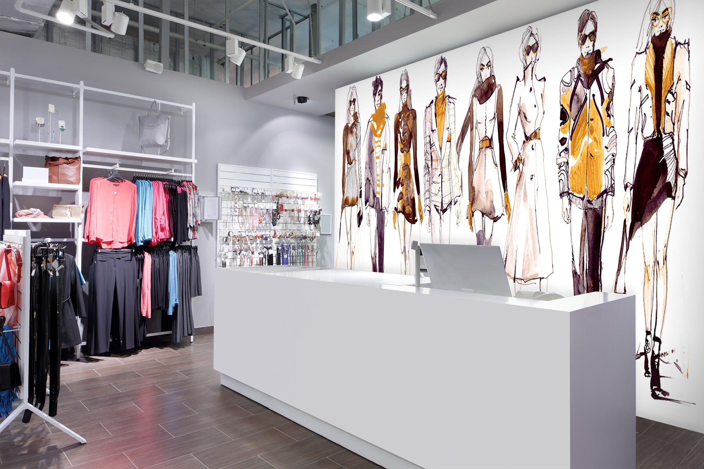 3D Sketch Clothing 108 Wall Murals Wallpaper AJ Wallpaper 2