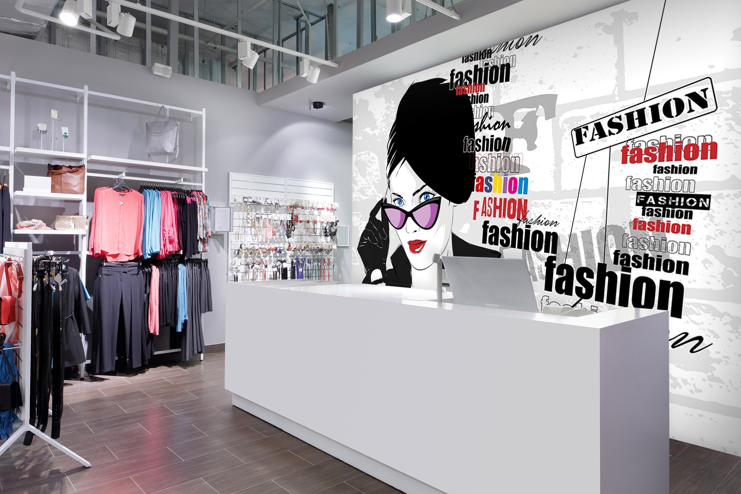 3D Glasses Woman 115 Wall Murals Wallpaper AJ Wallpaper 2