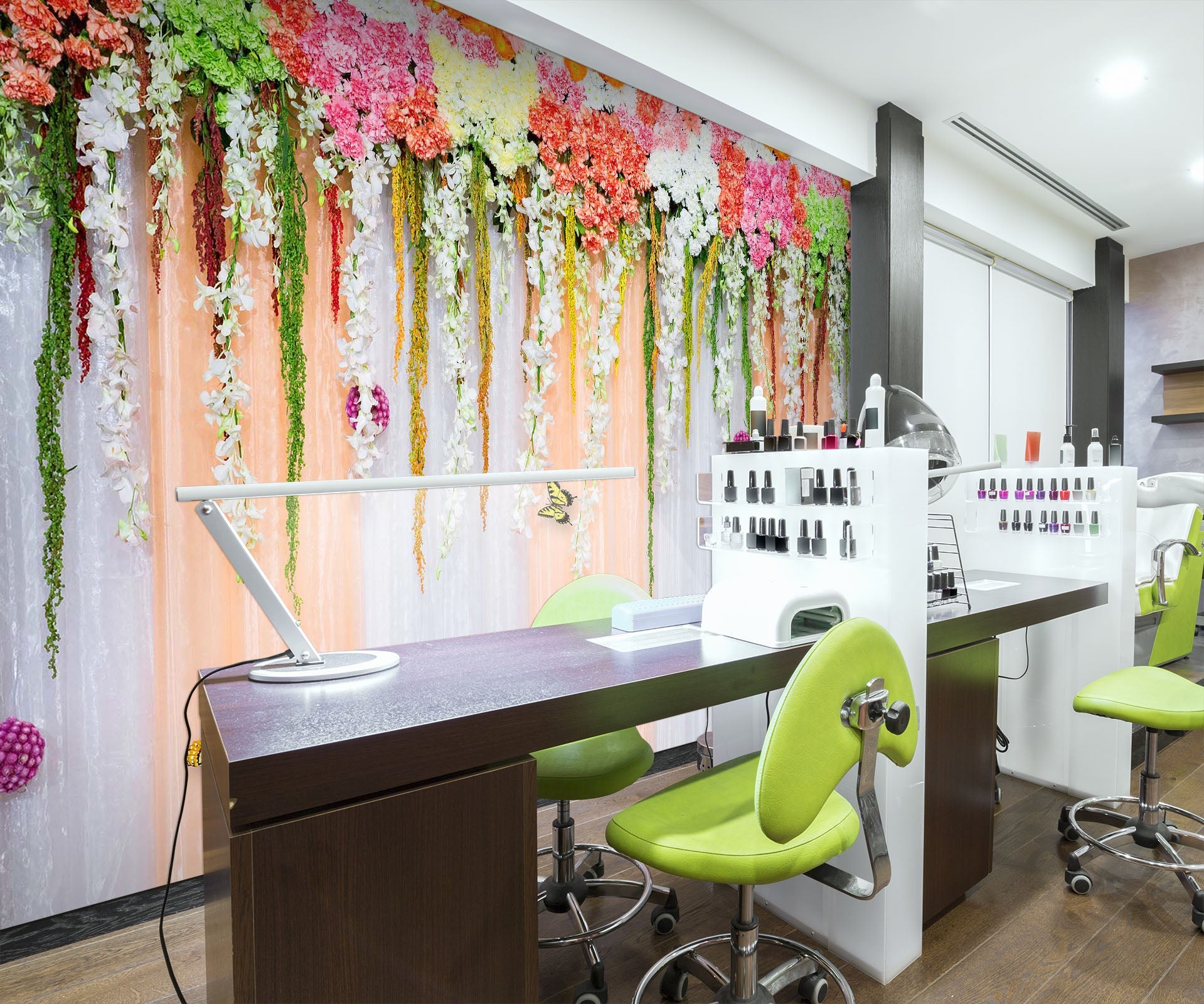 3D Vine Flower Butterfly 061 Wall Murals Wallpaper AJ Wallpaper 2