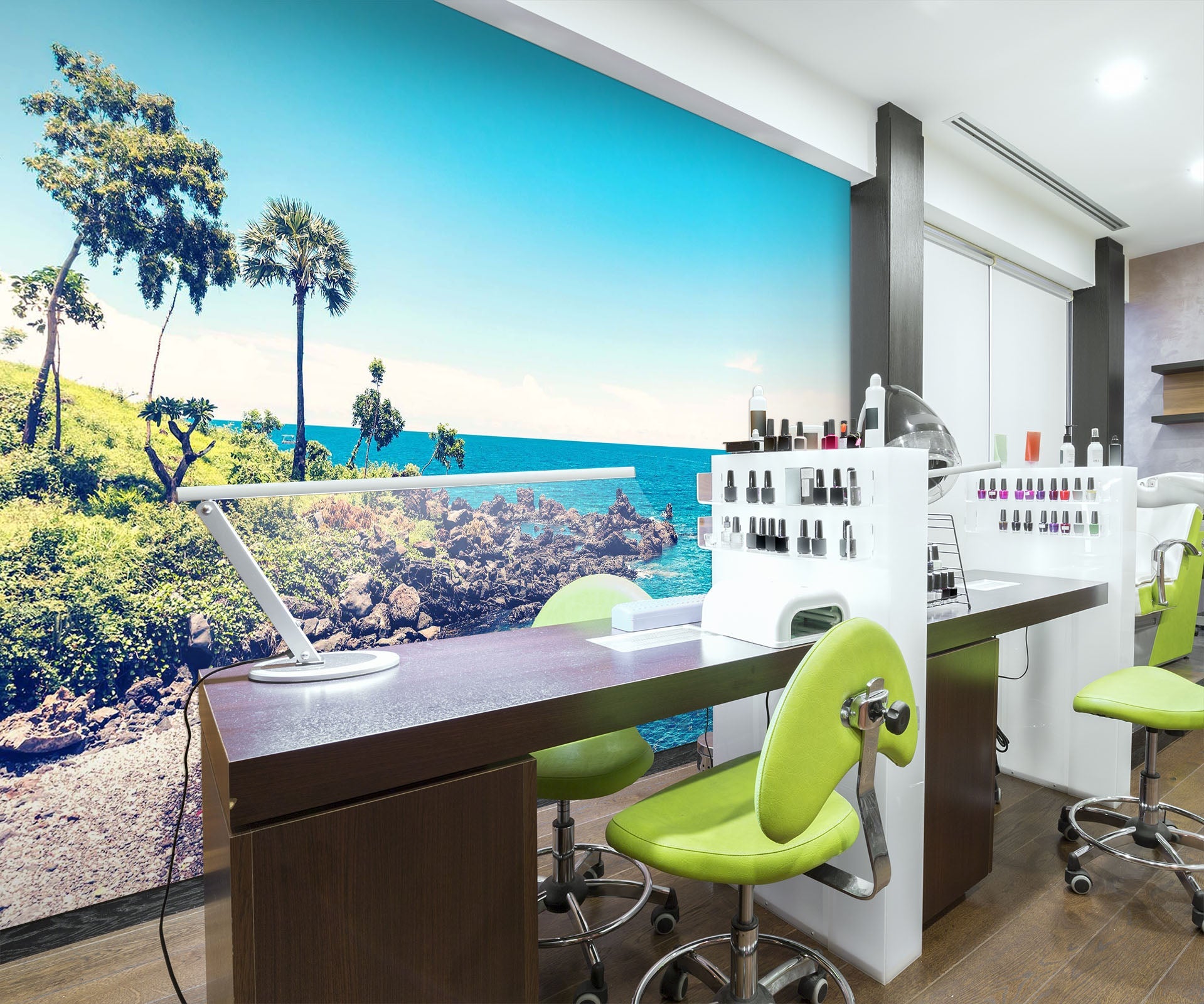 3D Seaside Tree 056 Wall Murals Wallpaper AJ Wallpaper 2