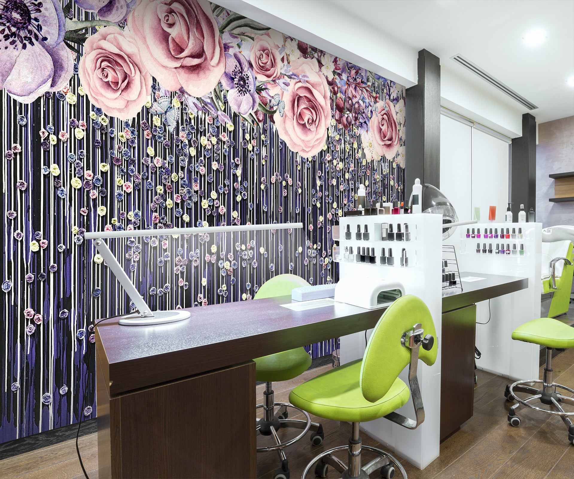 3D Pink Rose 373 Wall Murals