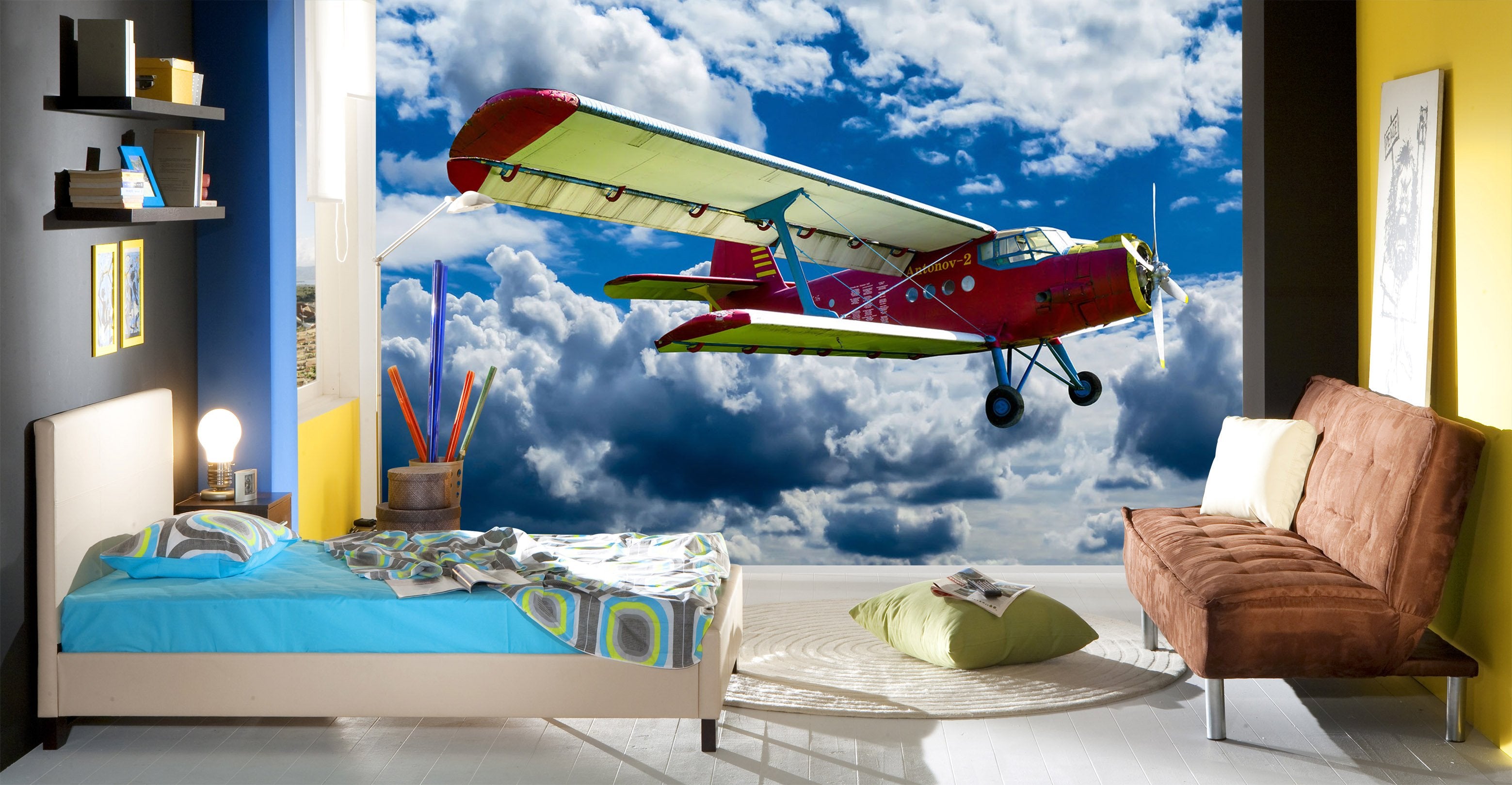 3D Plane Sky 896 Vehicle Wall Murals Wallpaper AJ Wallpaper 2