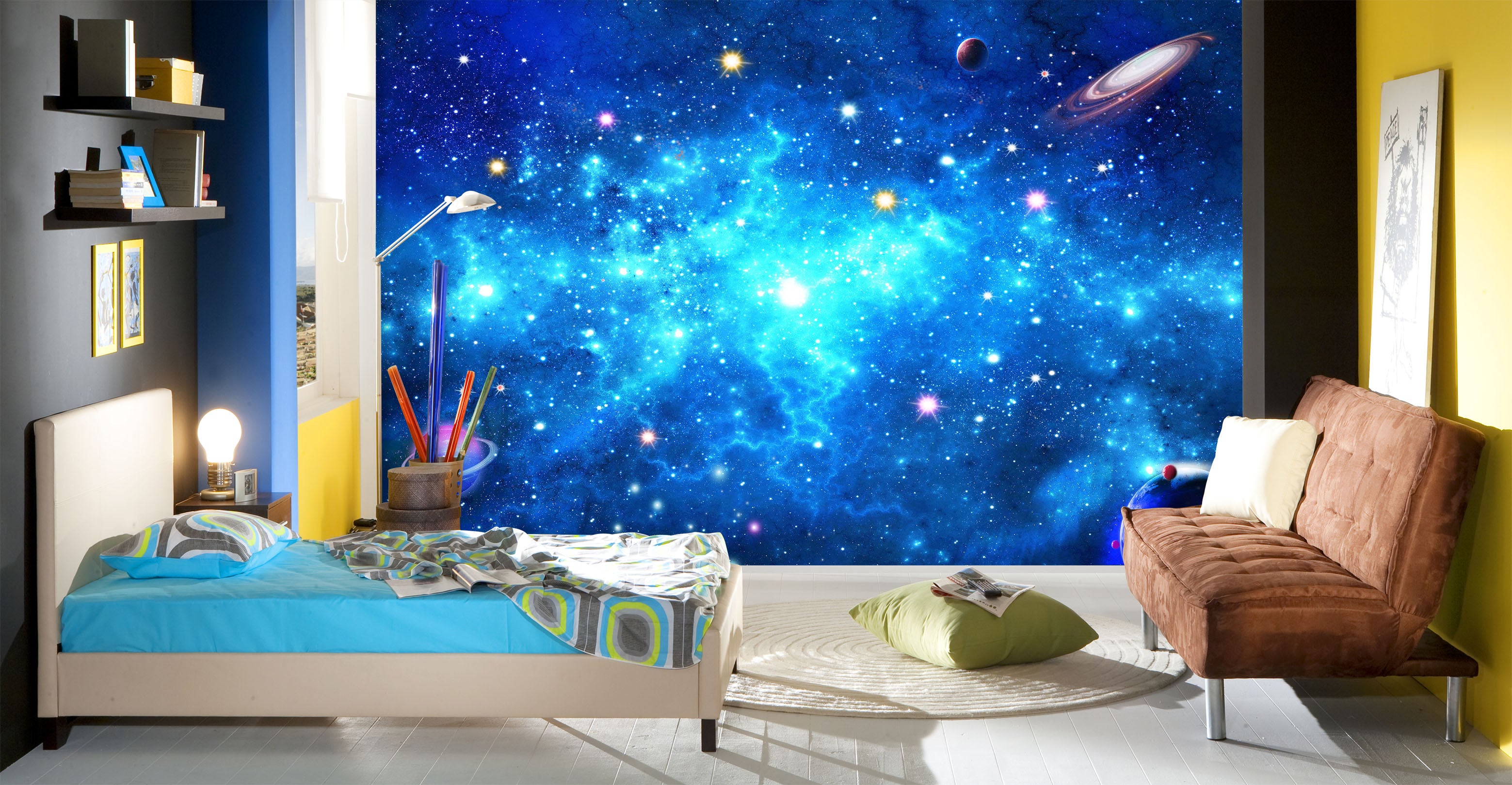 3D Blue Starry Sky 1605 Wall Murals