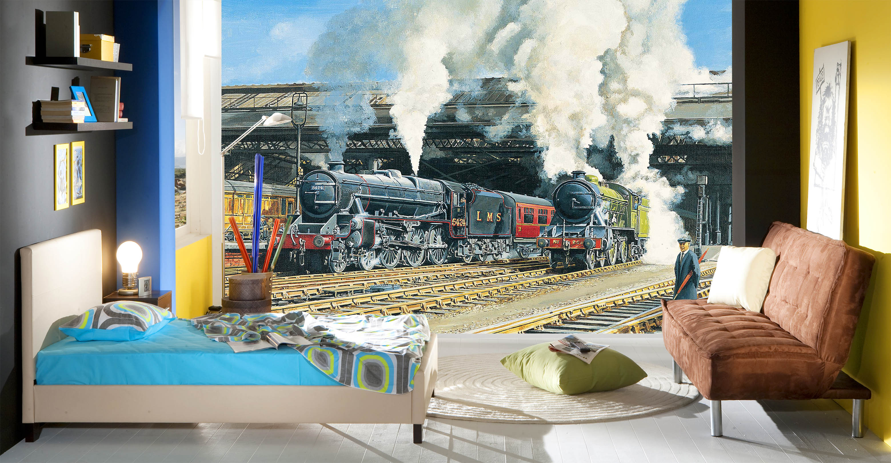 3D Full Steam Ahead 1023 Trevor Mitchell Wall Mural Wall Murals