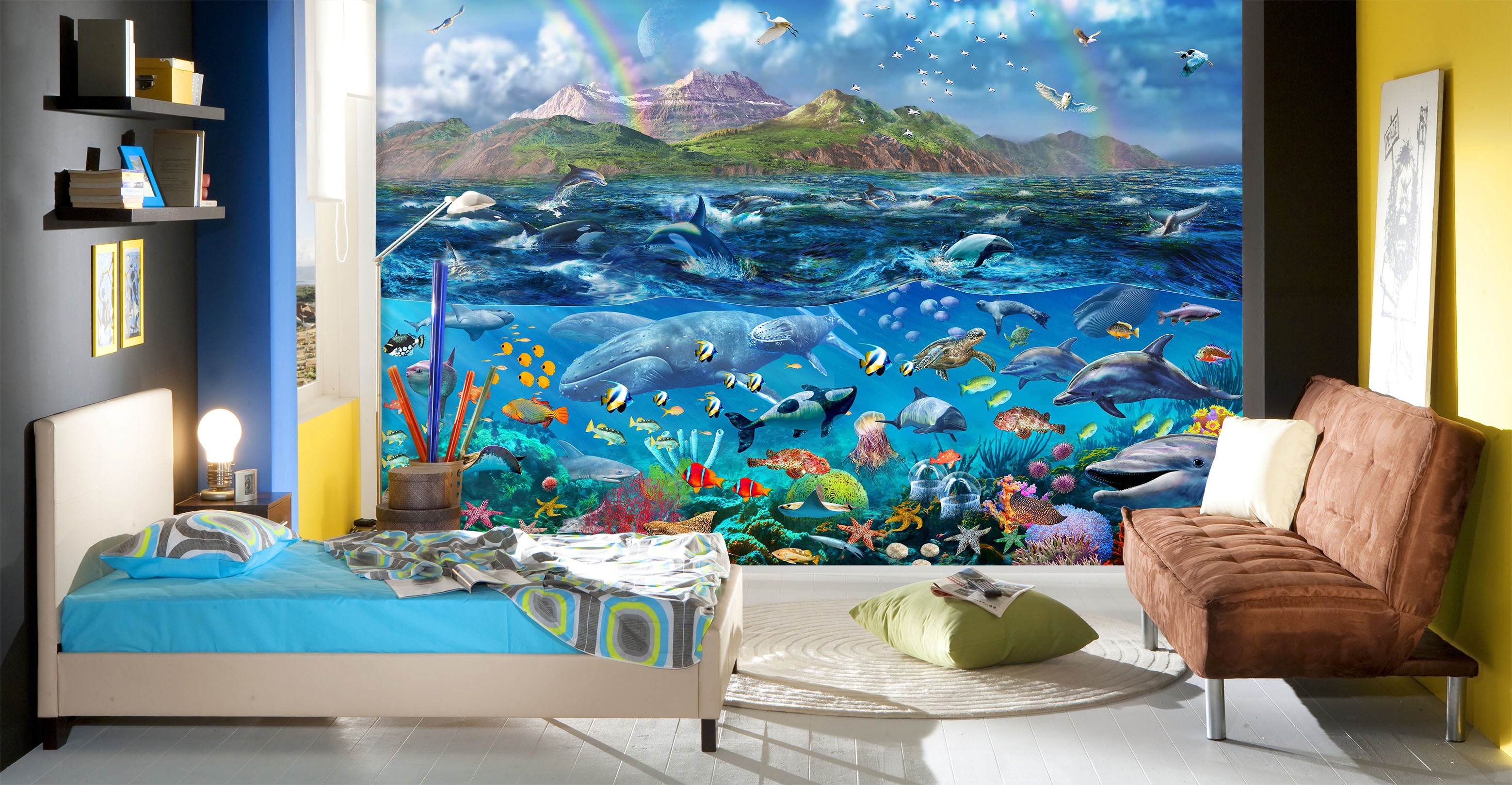 3D Have Fun Swimming 1409 Adrian Chesterman Wall Mural Wall Murals