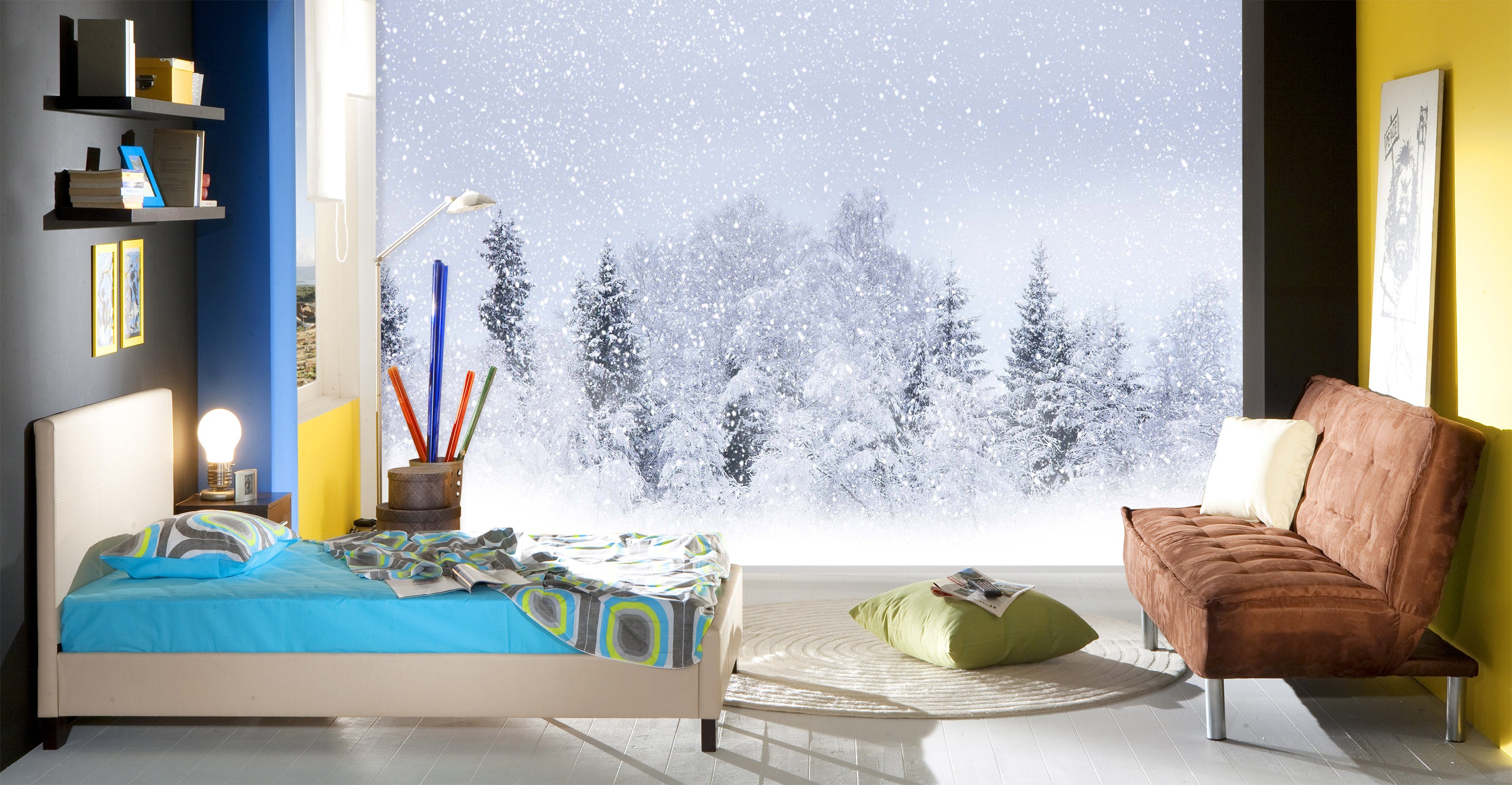 3D Snow Scene 1650 Wall Murals
