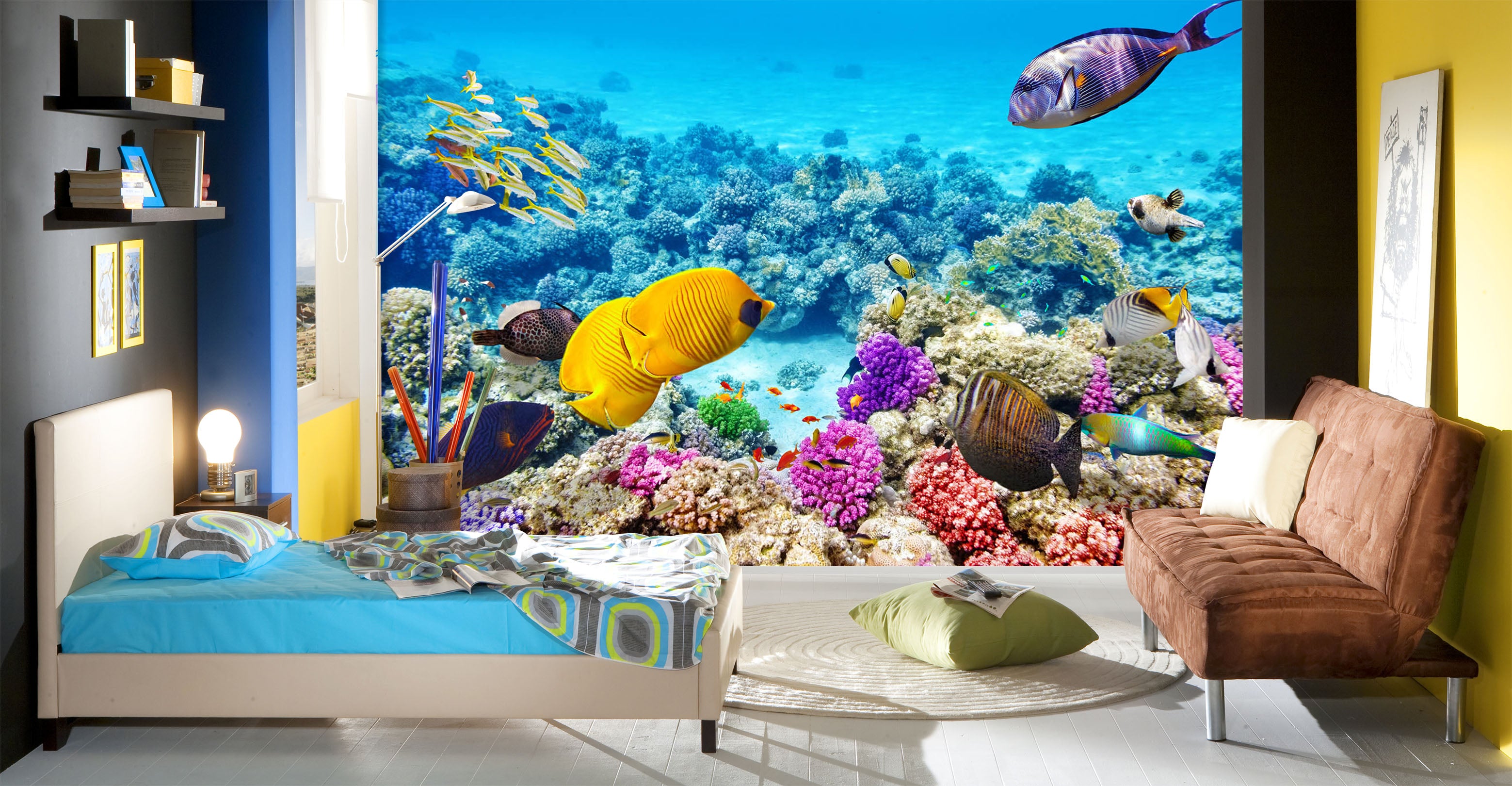3D Color Coral 222 Wall Murals
