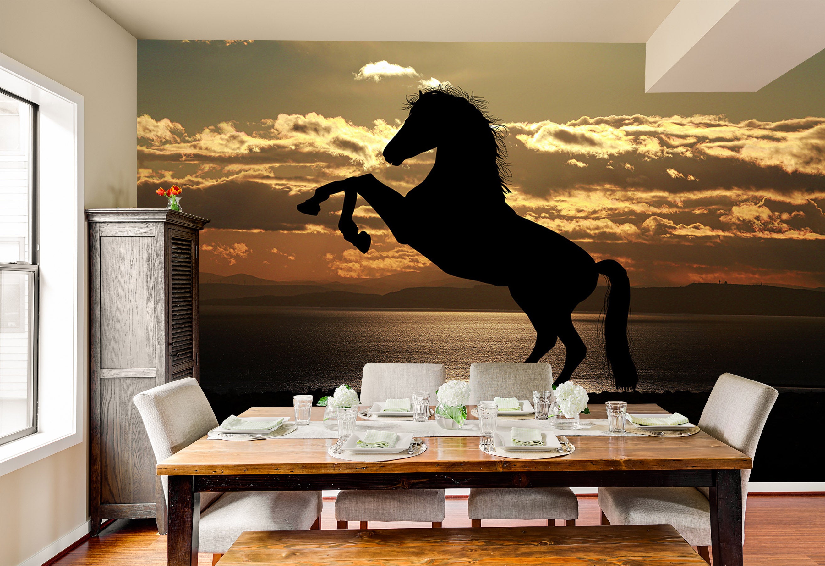 3D Horse Jumping 156 Wall Murals