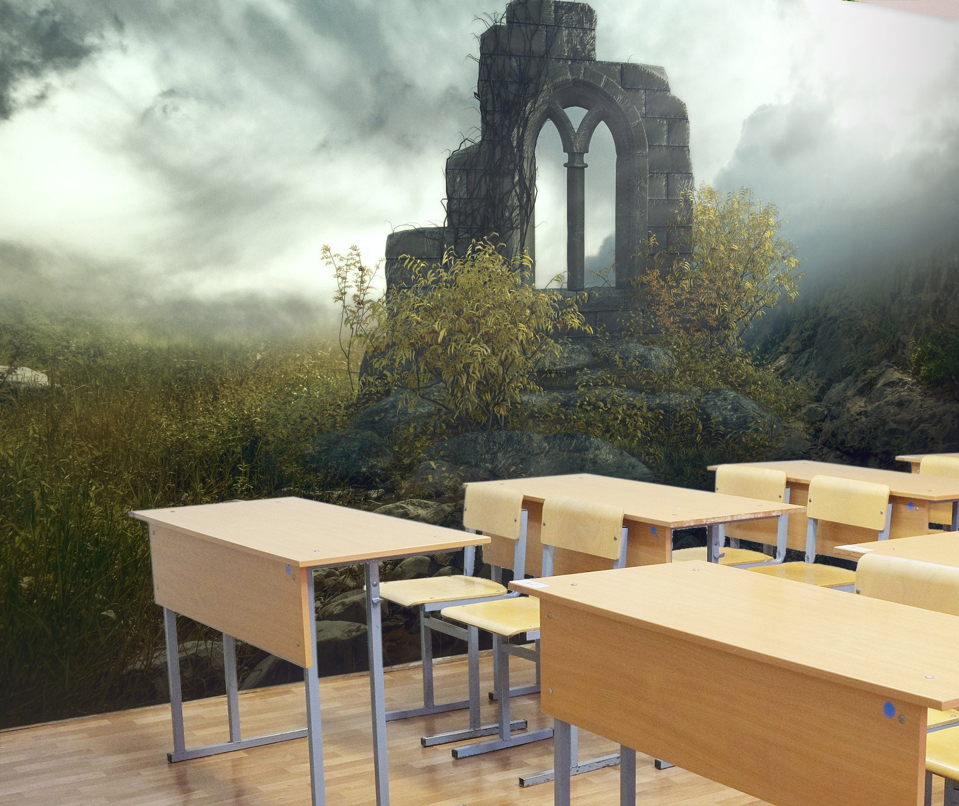 3D Fantasy Window 154 Wall Murals