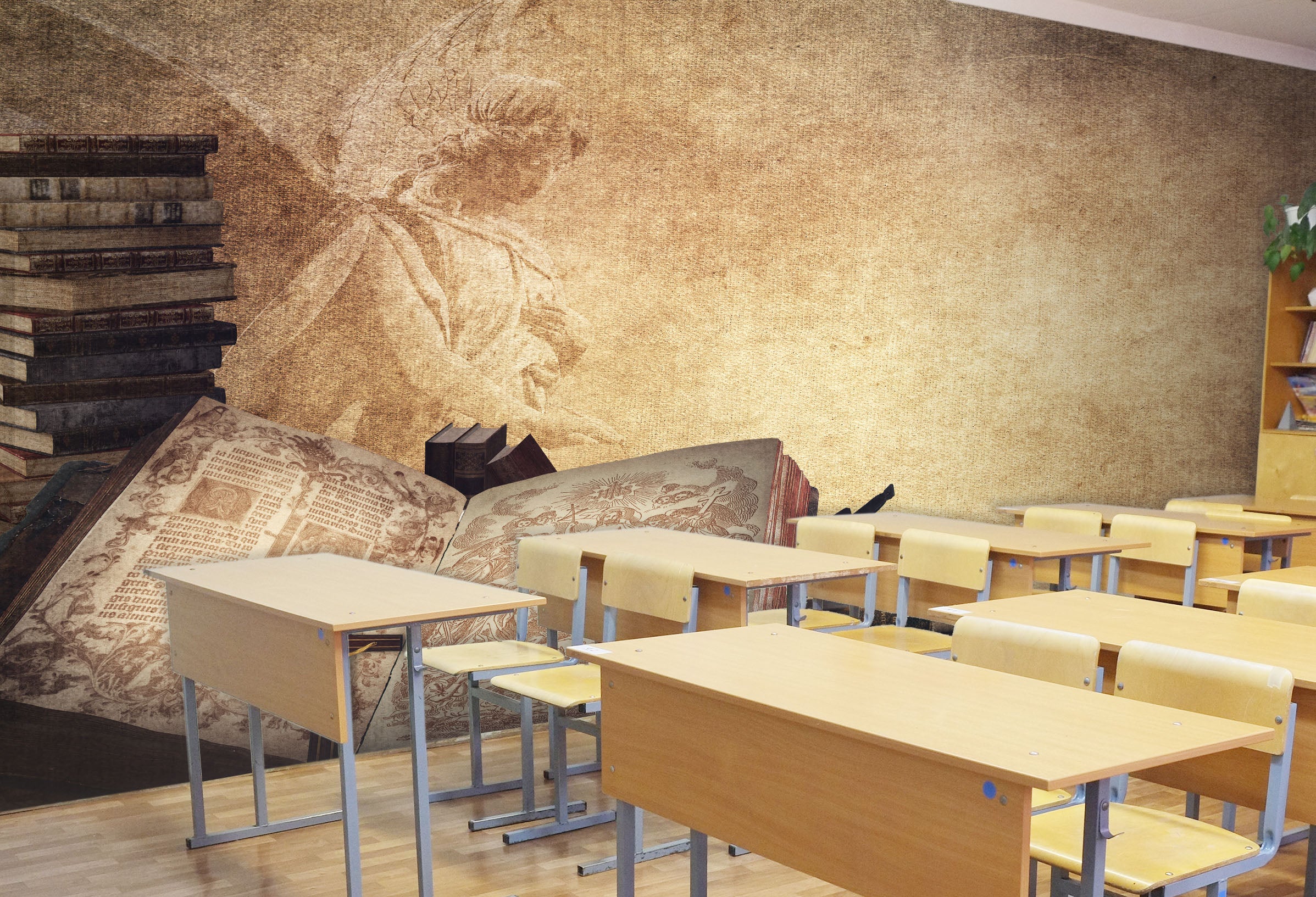 3D Book Girl Wings 144 Wall Murals