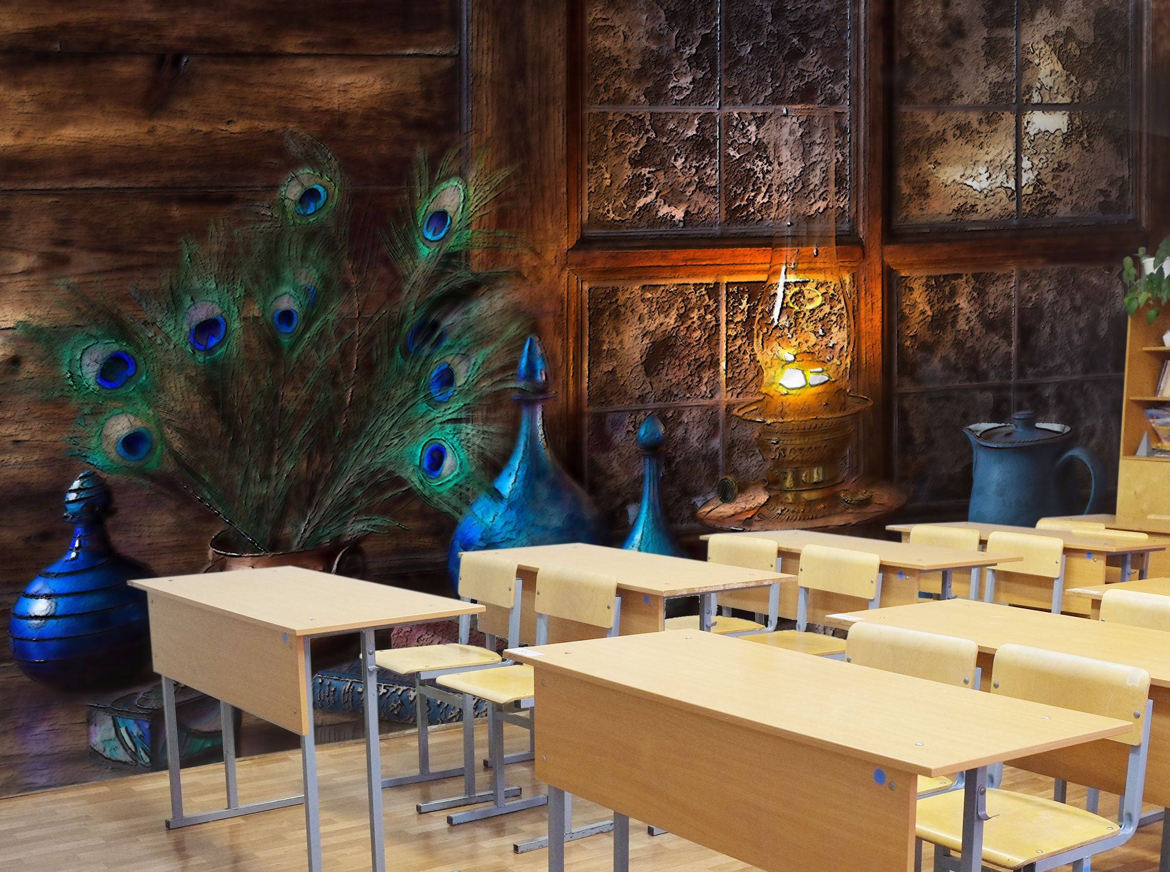 3D Peacock Feather 139 Wall Murals