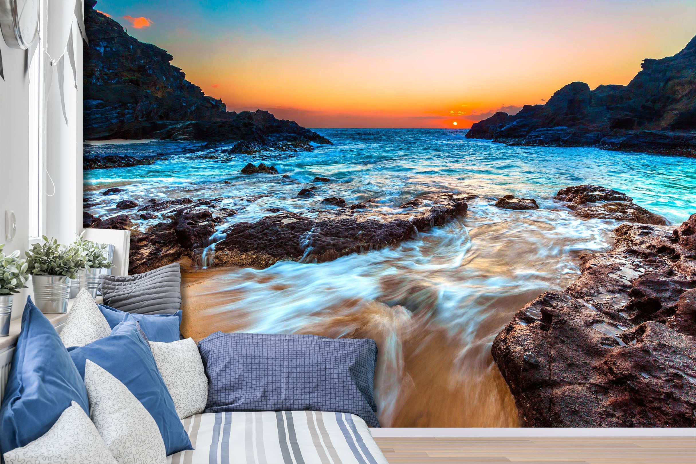 3D Reef Sunset 1483 Wall Murals