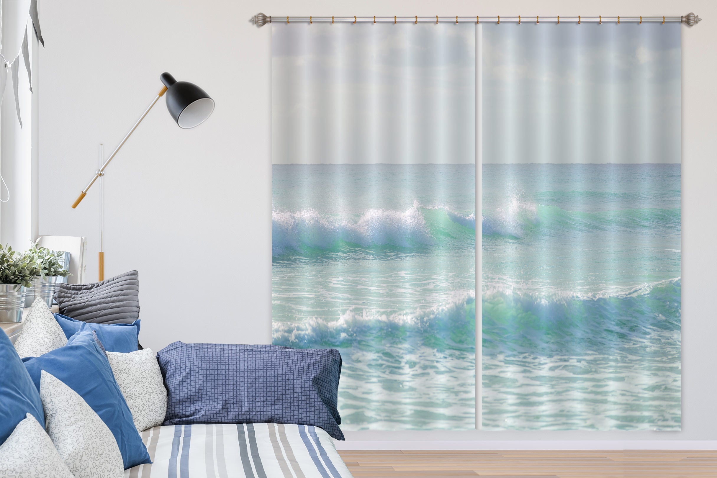 3D Vast Ocean 6534 Assaf Frank Curtain Curtains Drapes