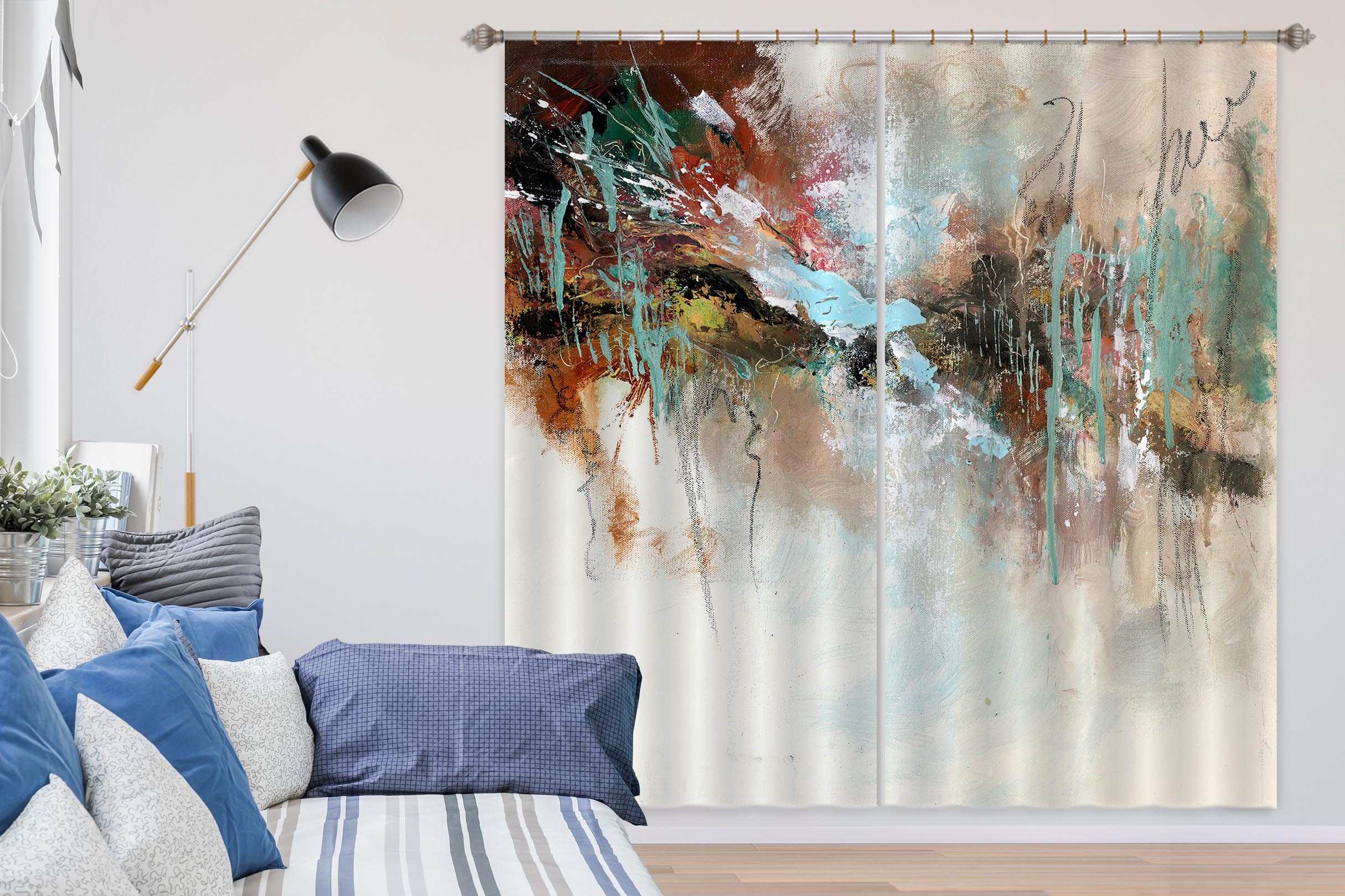 3D Seaside City 008 Anne Farrall Doyle Curtain Curtains Drapes