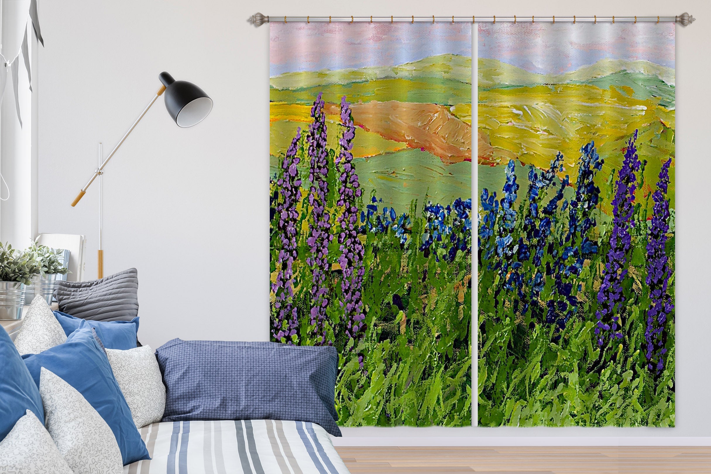 3D Prairie Wildflower 151 Allan P. Friedlander Curtain Curtains Drapes