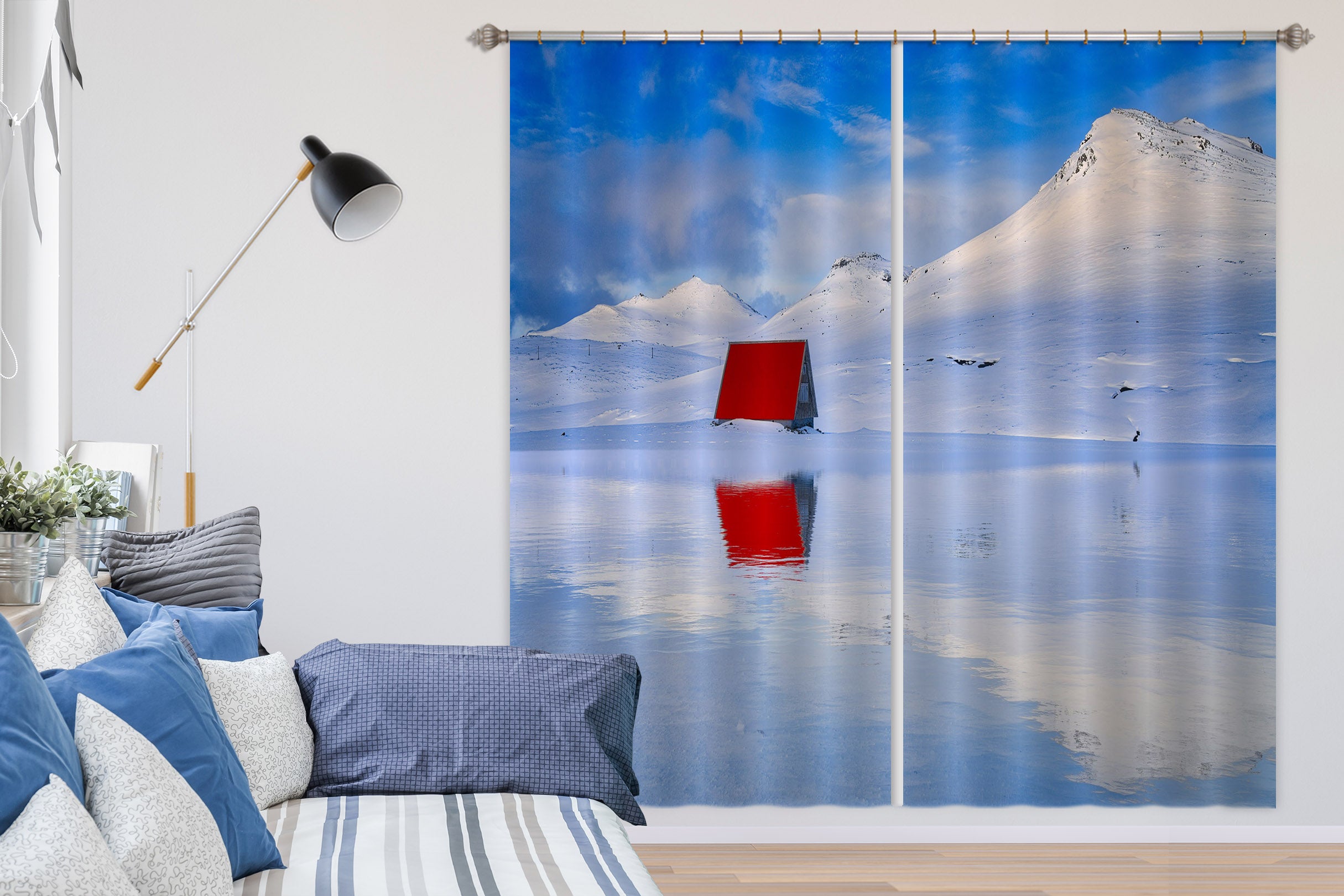 3D Red House 153 Marco Carmassi Curtain Curtains Drapes