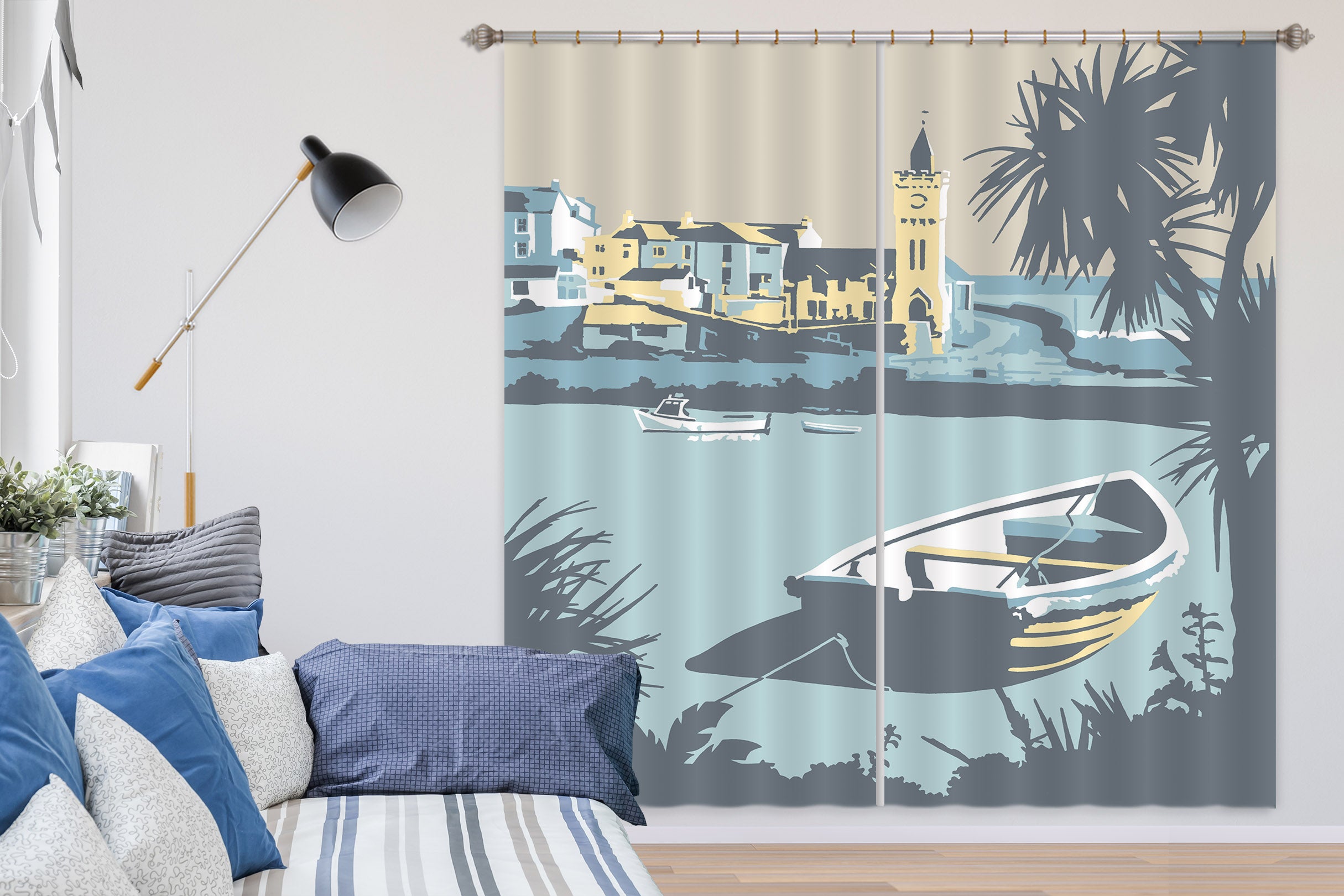 3D Porthleven 136 Steve Read Curtain Curtains Drapes