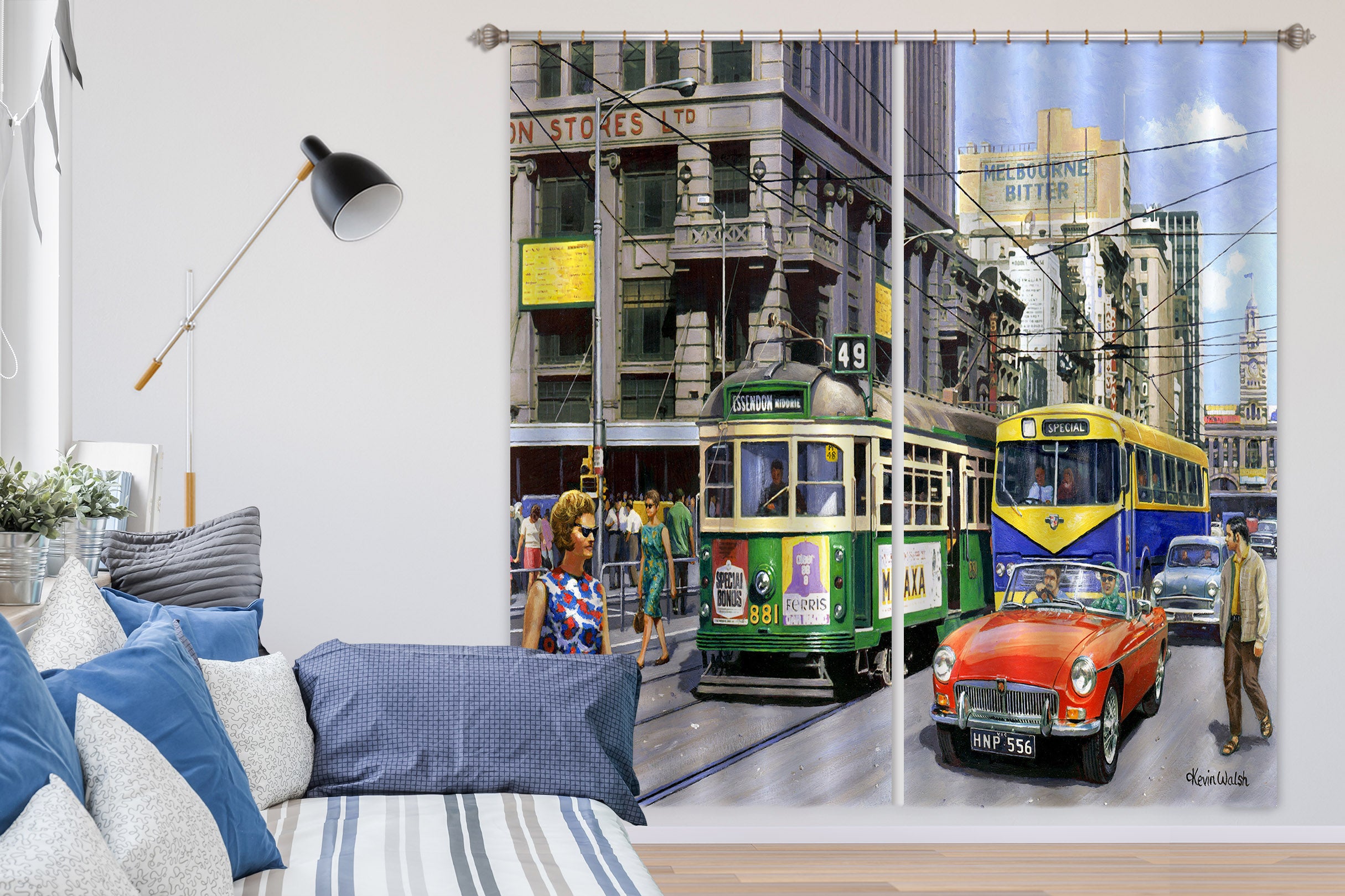 3D Street Vehicle 154 Kevin Walsh Curtain Curtains Drapes