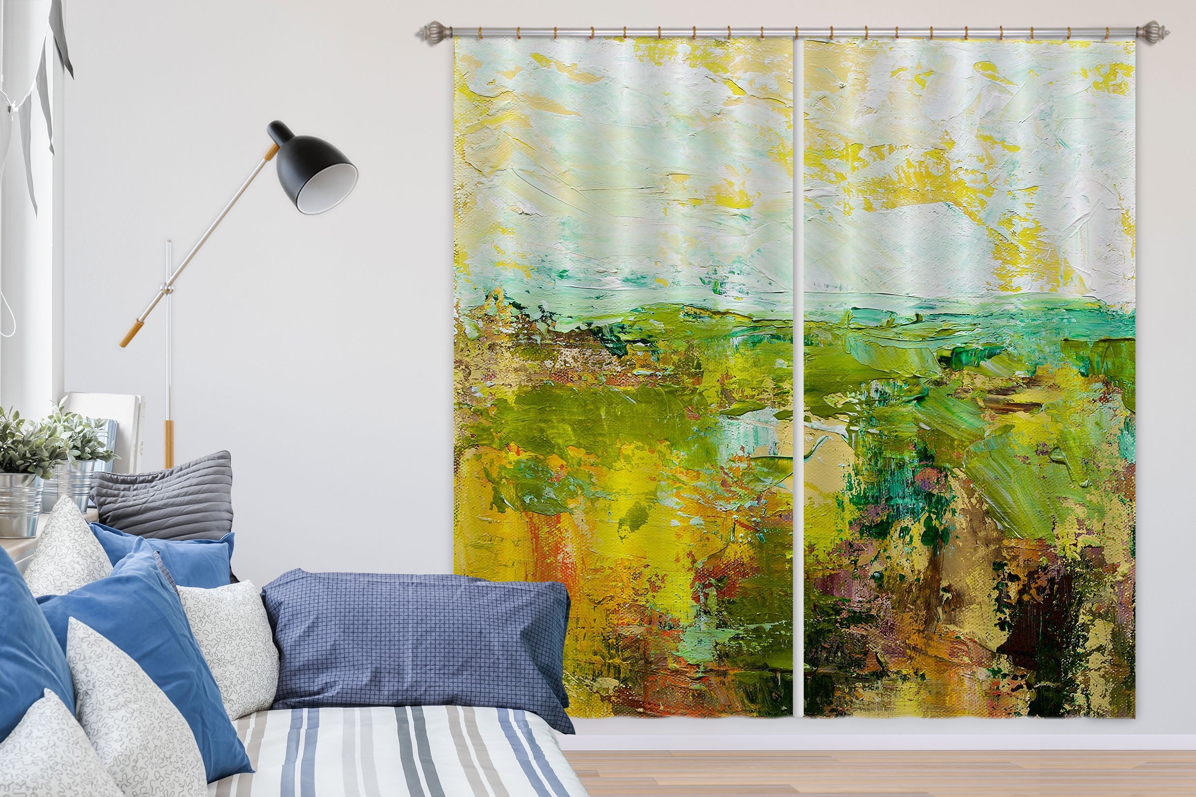 3D Graffiti Village 001 Allan P. Friedlander Curtain Curtains Drapes