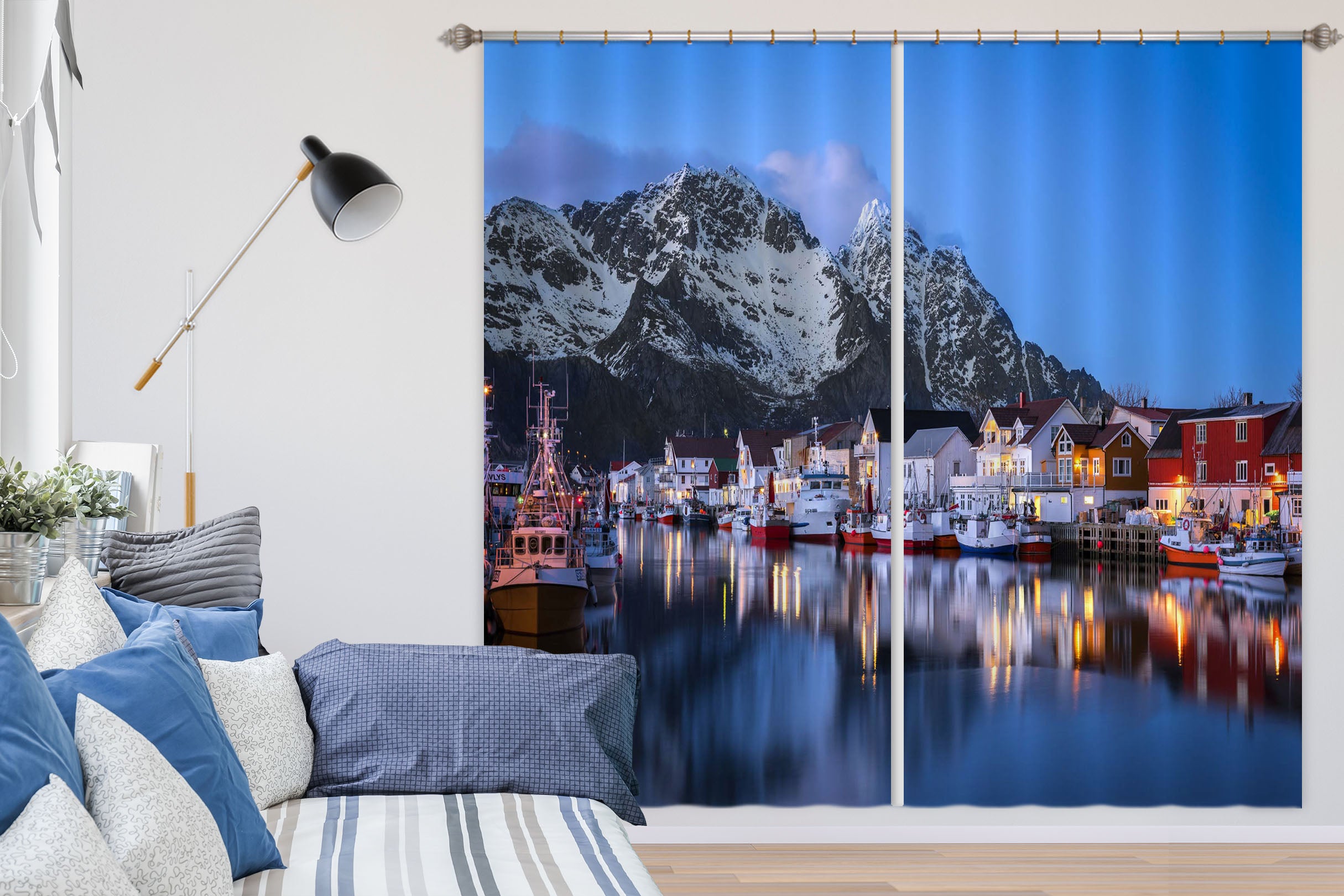 3D Night City 144 Marco Carmassi Curtain Curtains Drapes