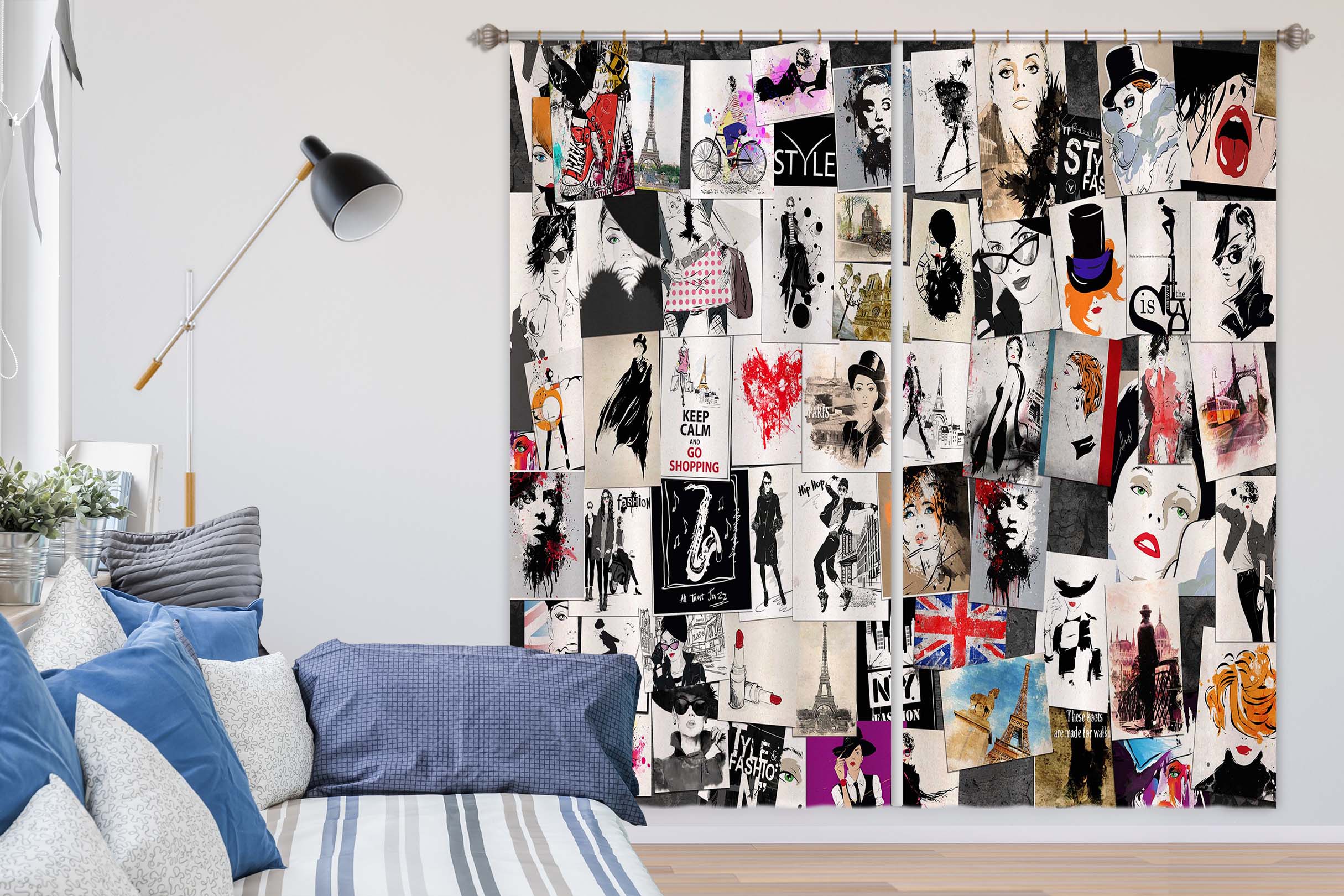 3D Girl Photo 107 Curtains Drapes