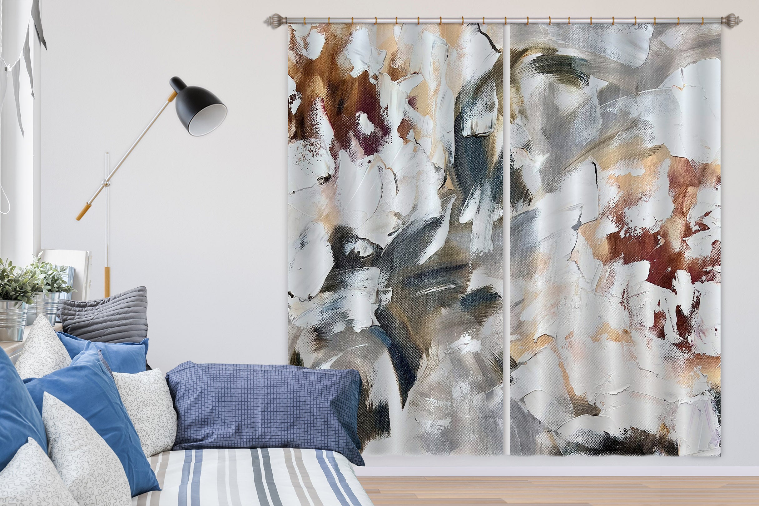 3D Paint Flower 3028 Skromova Marina Curtain Curtains Drapes