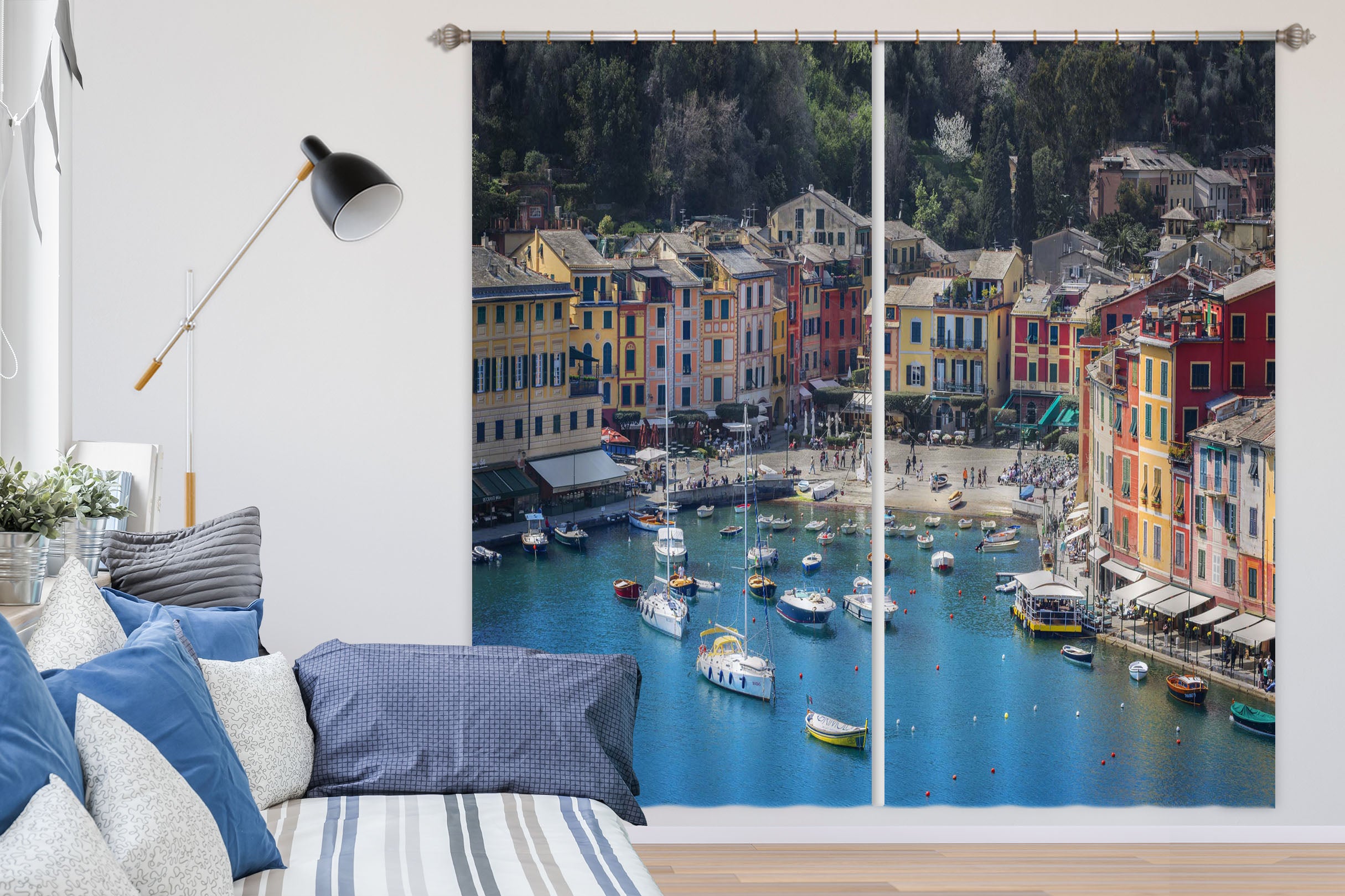 3D River Ship 169 Marco Carmassi Curtain Curtains Drapes