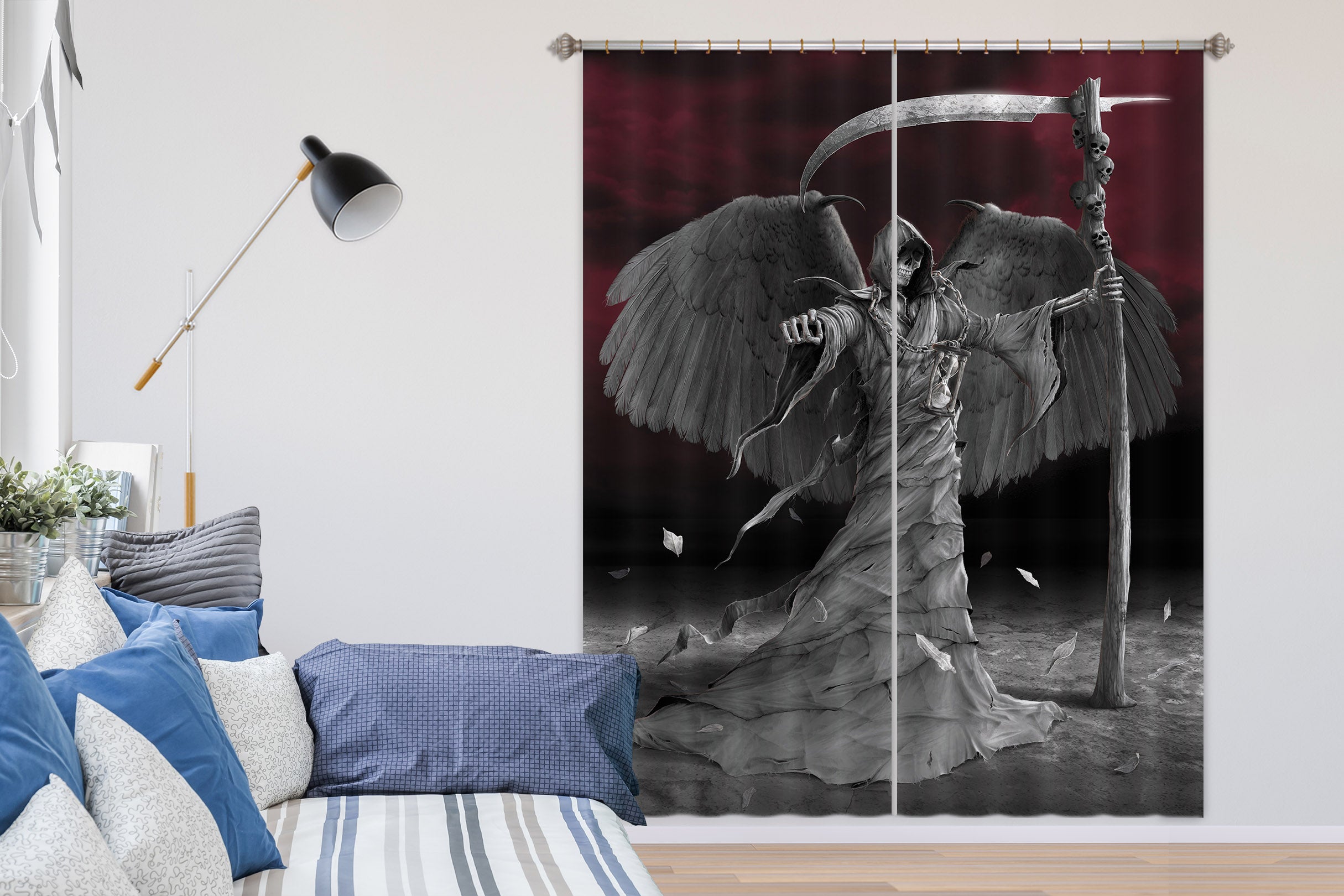 3D Time Is Up 083 Vincent Hie Curtain Curtains Drapes