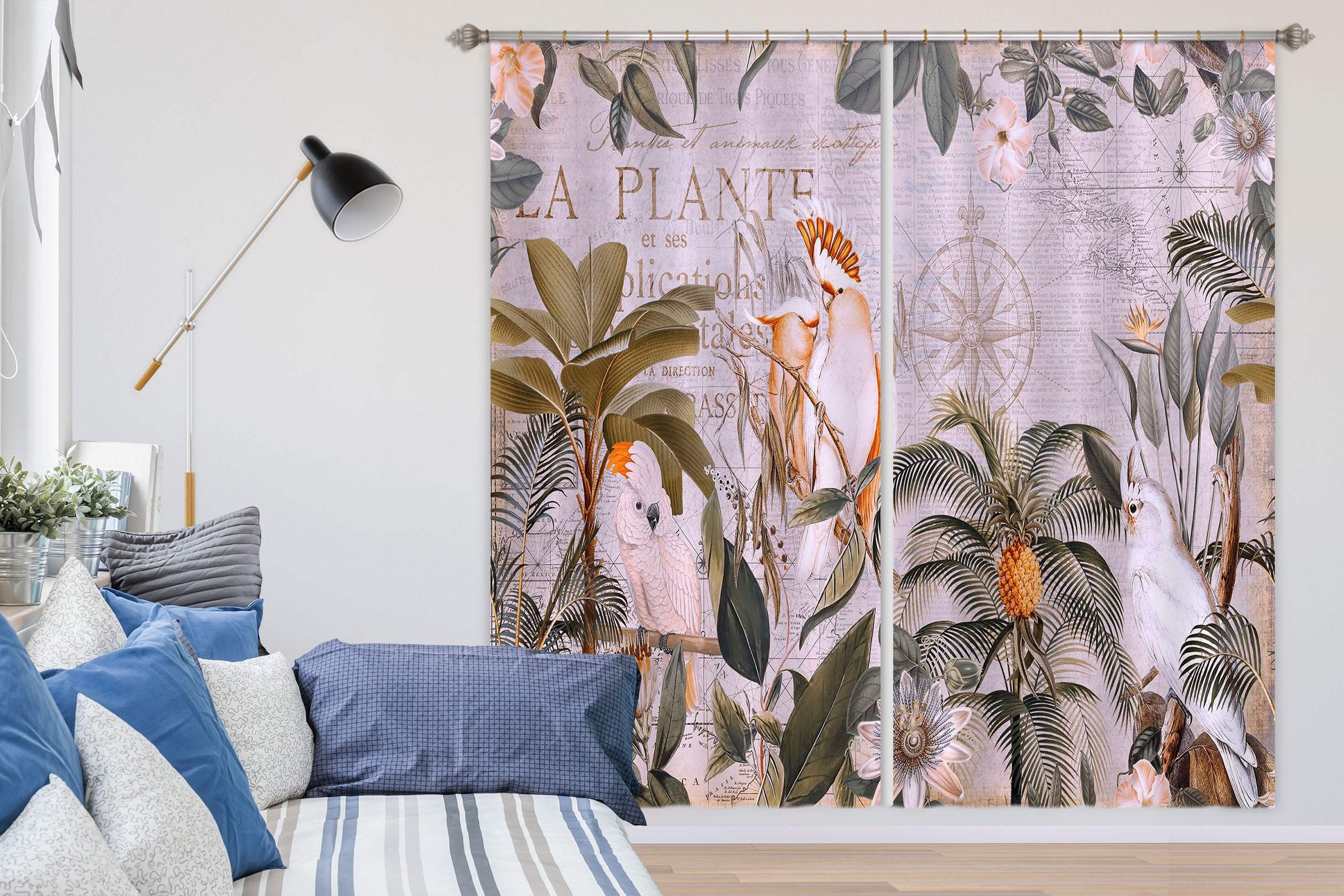 3D Bird Forest 082 Andrea haase Curtain Curtains Drapes Wallpaper AJ Wallpaper