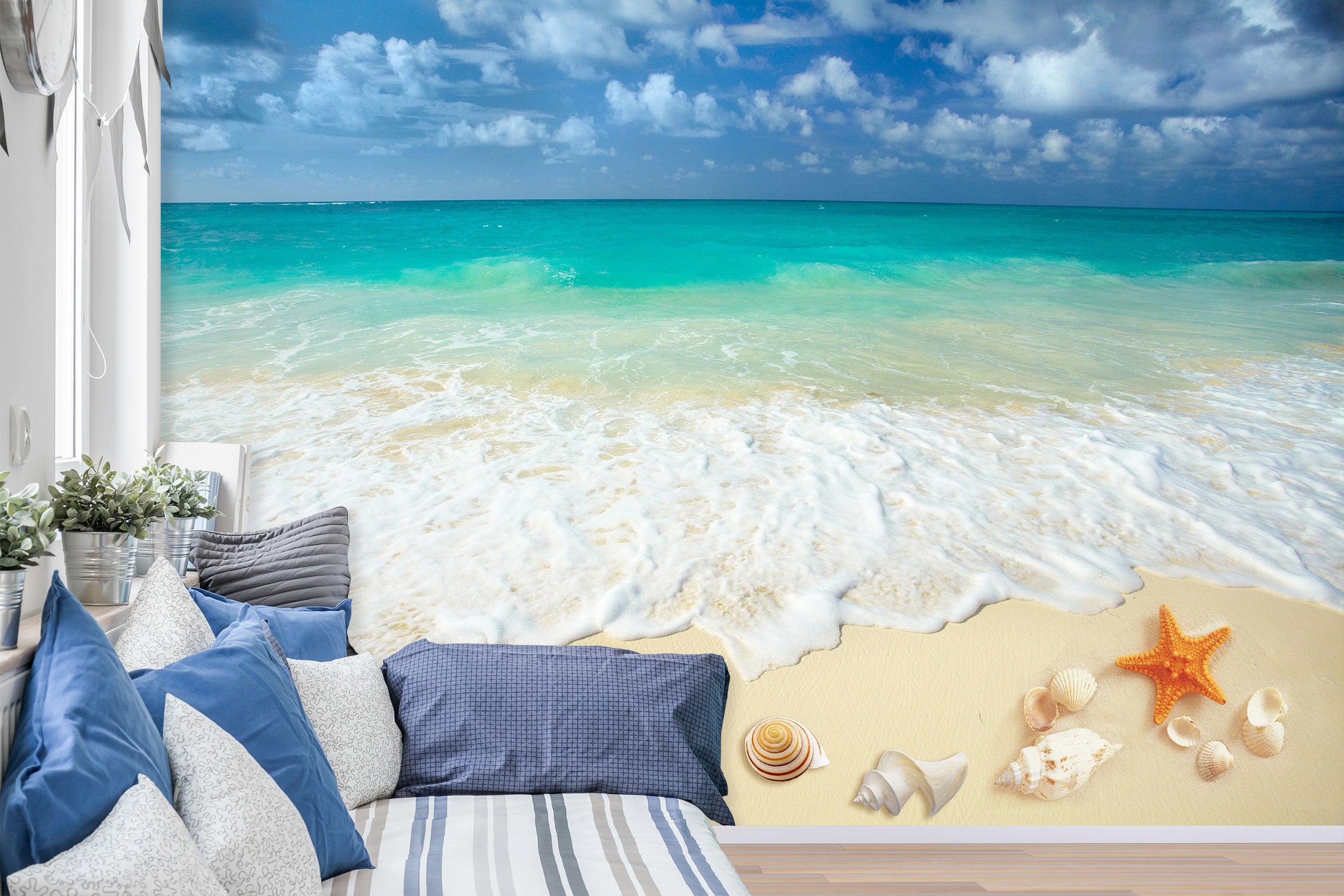 3D Beach Shells 1447 Wall Murals
