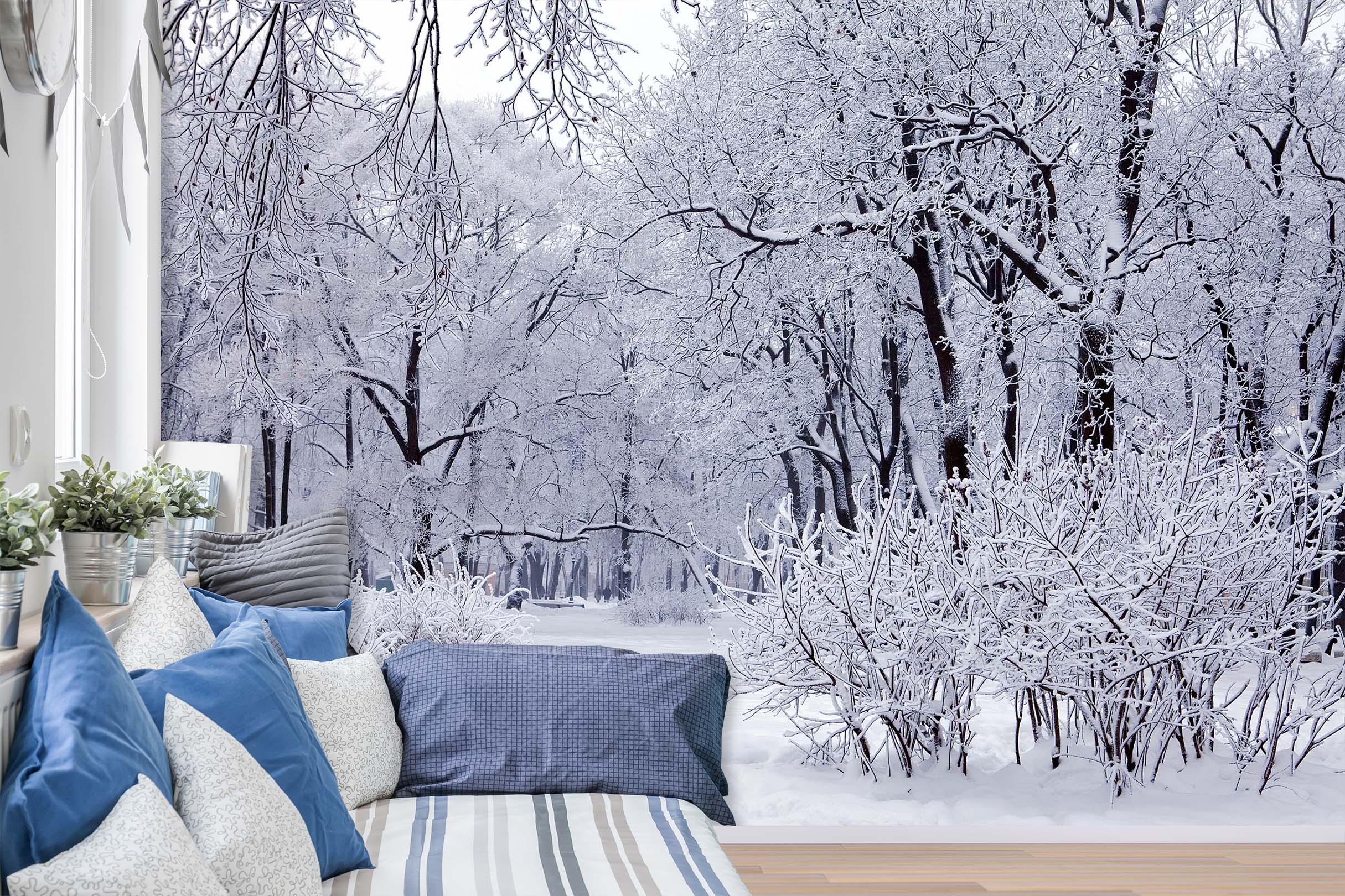 3D Snow White Woods 1438 Wall Murals