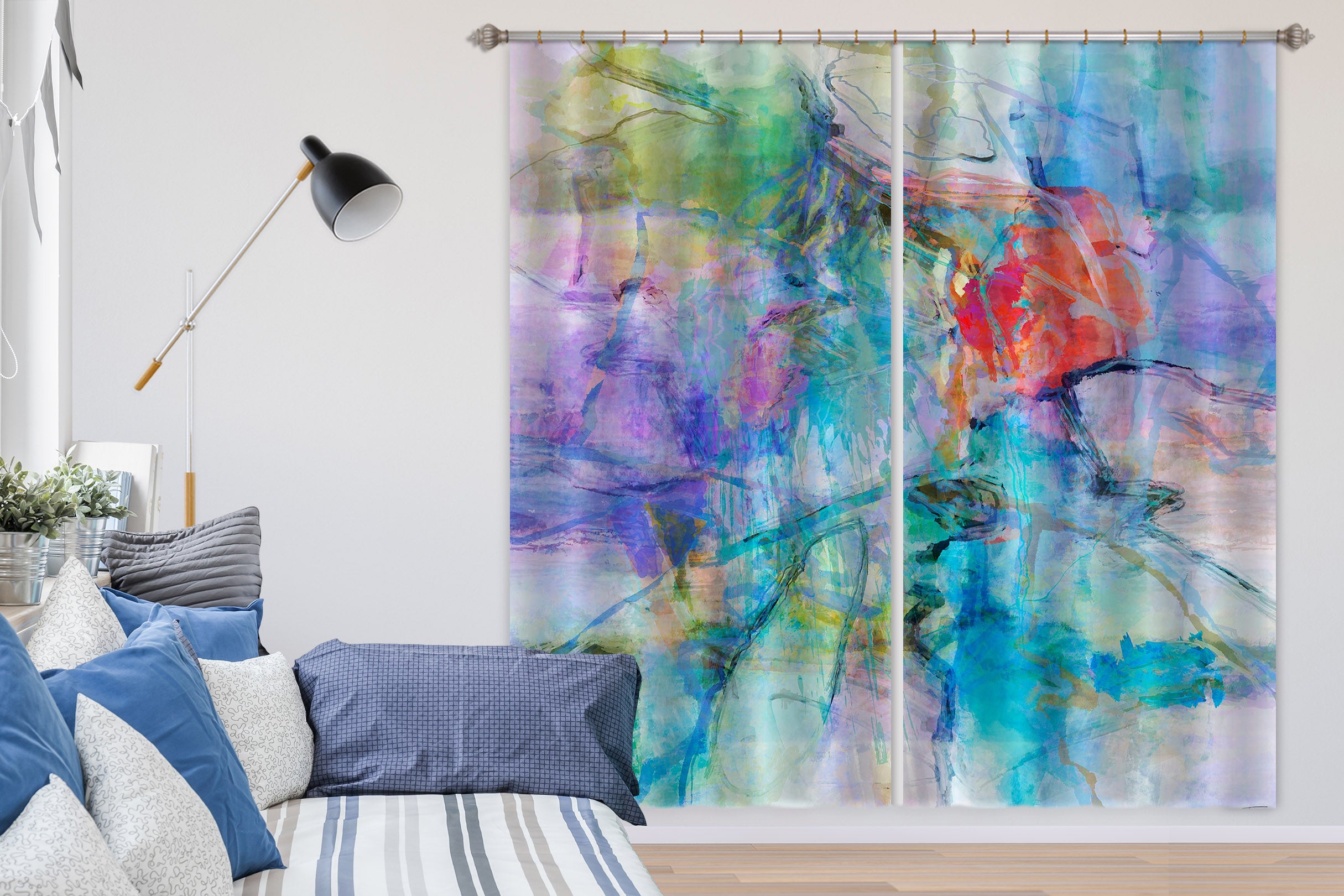 3D Beautiful Color 225 Michael Tienhaara Curtain Curtains Drapes