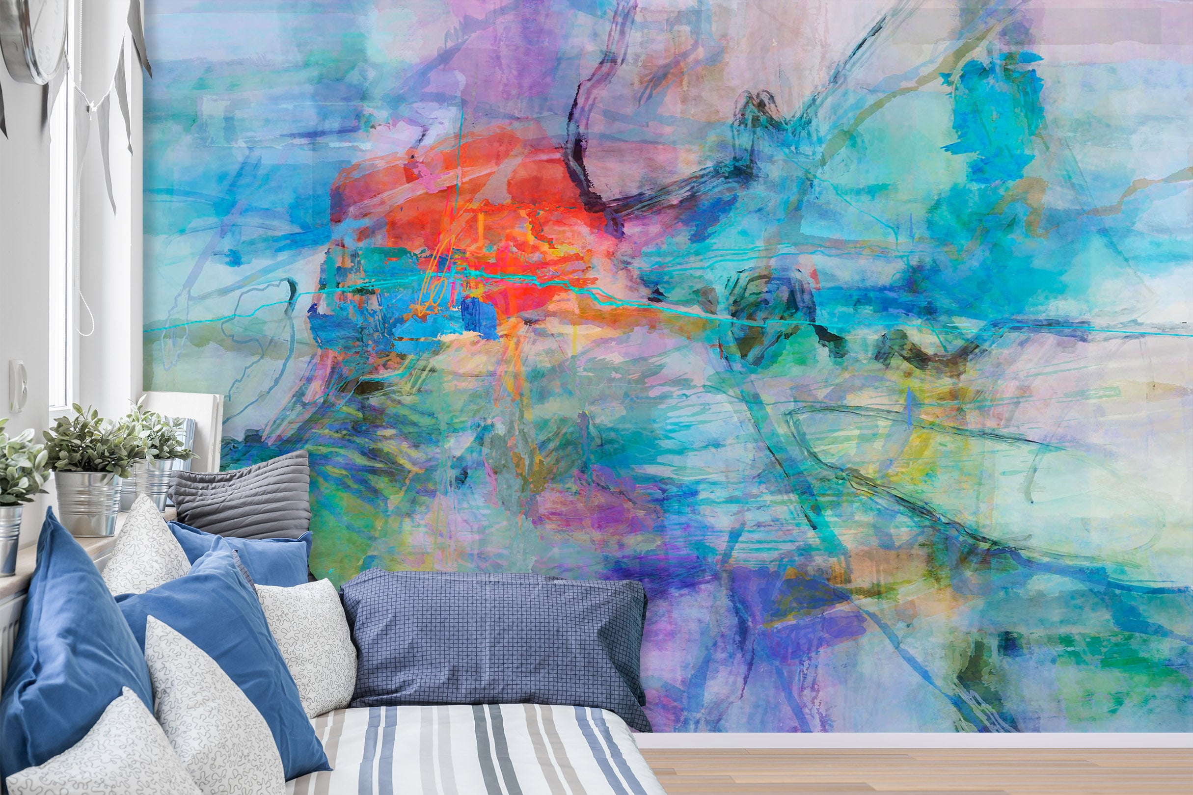 3D Blue Graffiti 1508 Michael Tienhaara Wall Mural Wall Murals