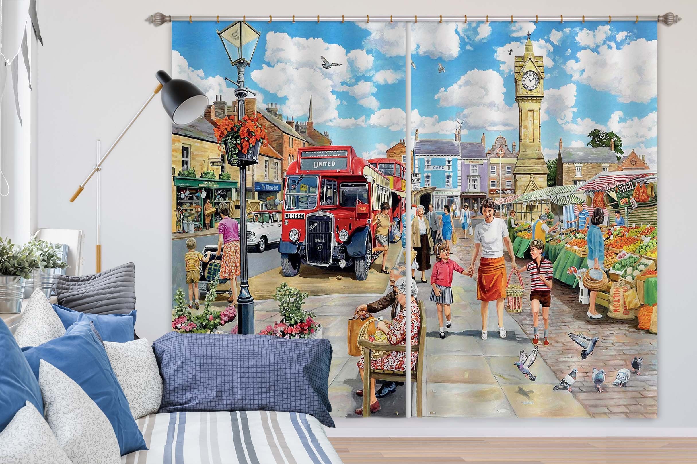 3D A Trip To The Shops 042 Trevor Mitchell Curtain Curtains Drapes Wallpaper AJ Wallpaper