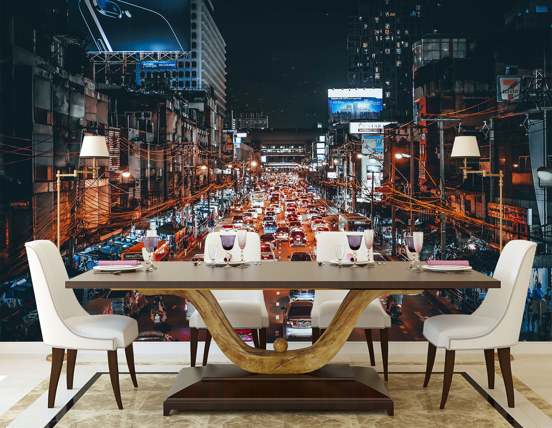 3D Night Light Car 397 Vehicle Wall Murals