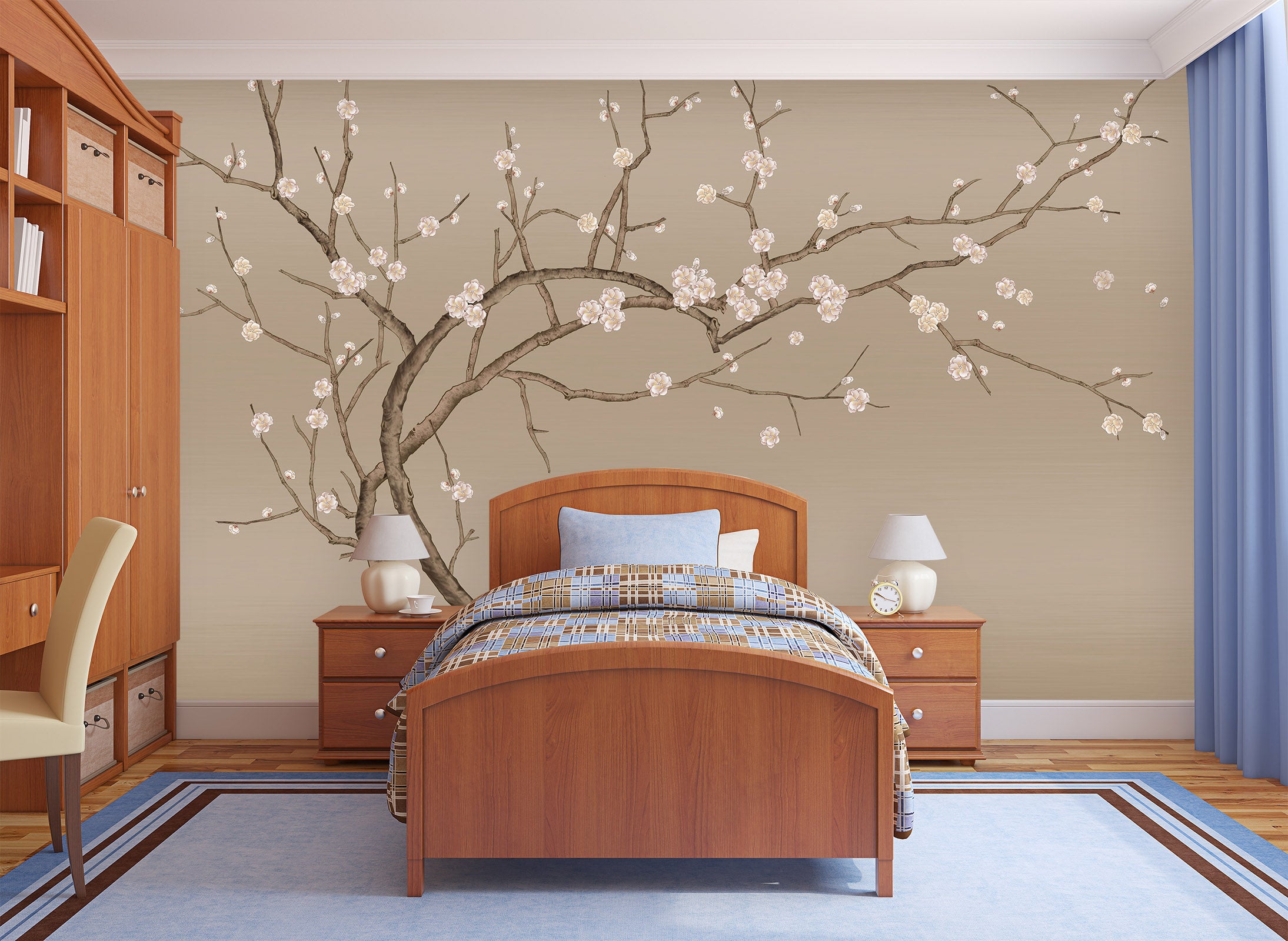3D Tree Bent Over 1438 Wall Murals